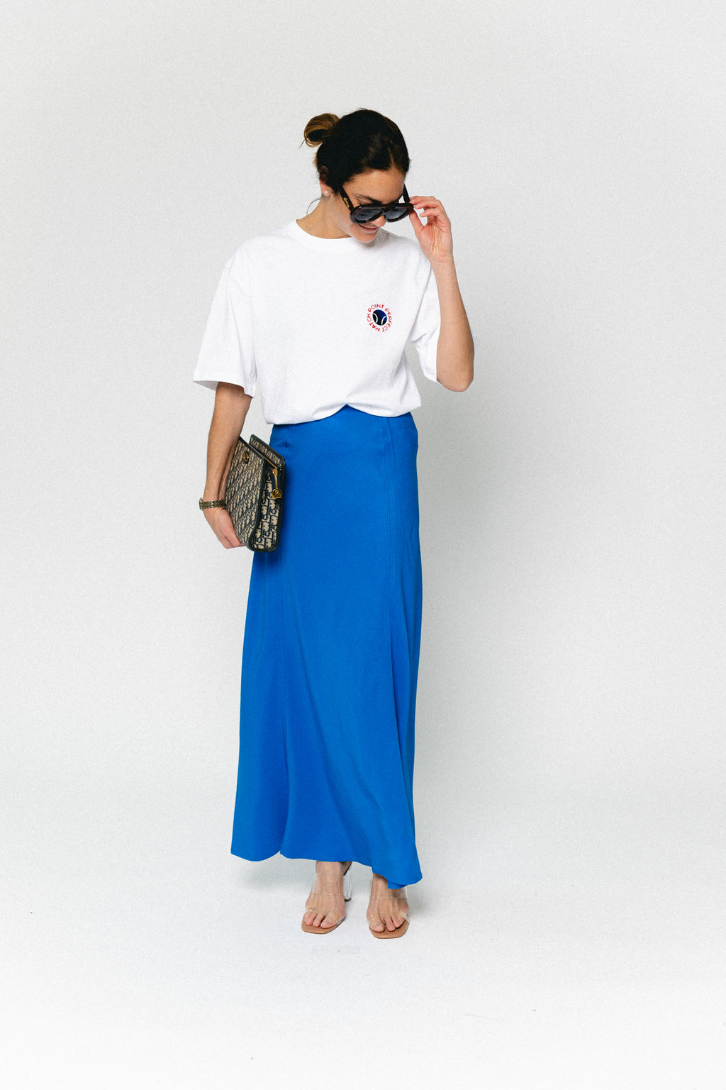 ROUVioletta HW ankle skirt directoire blue