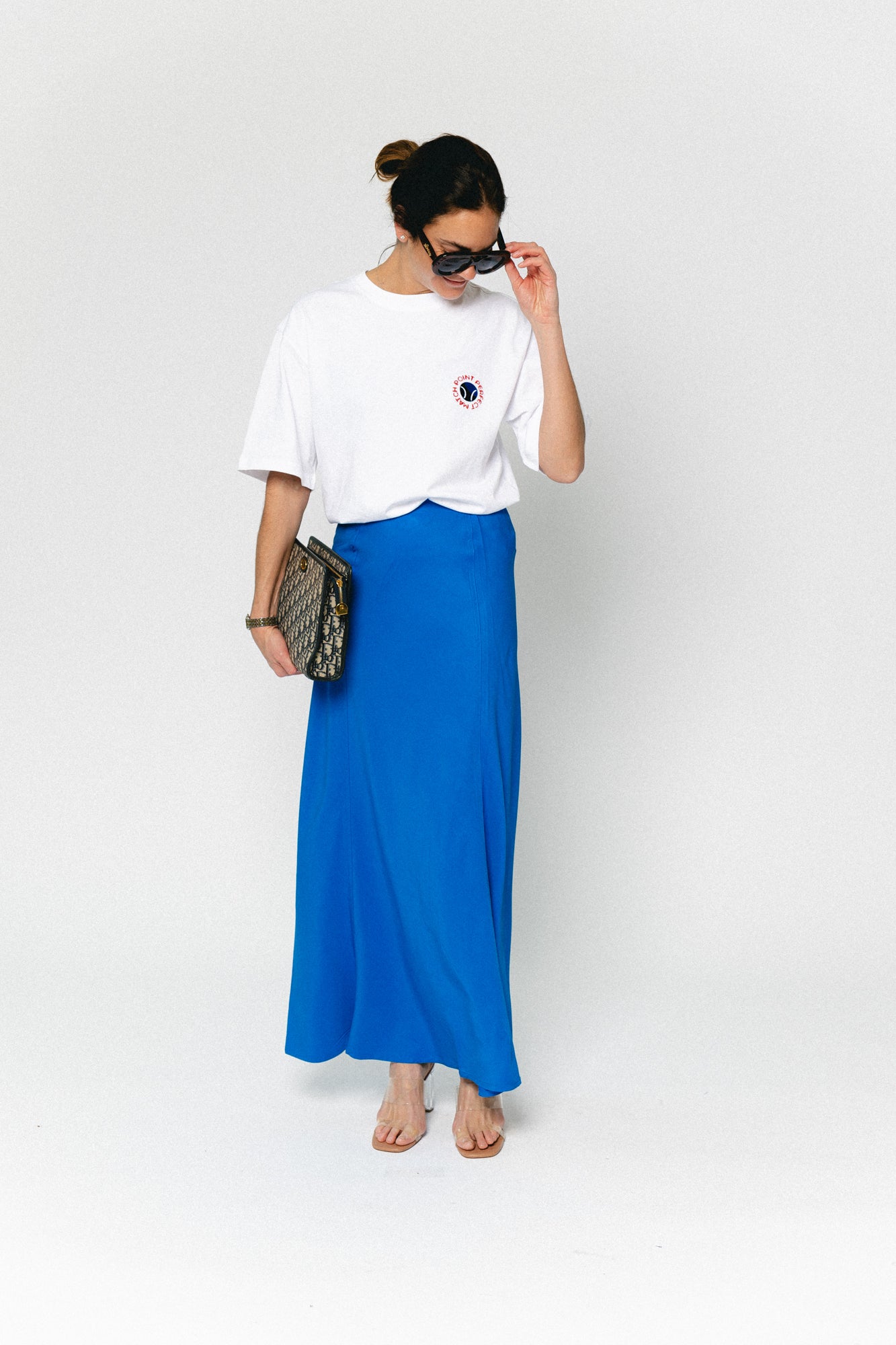 ROUVioletta HW ankle skirt directoire blue