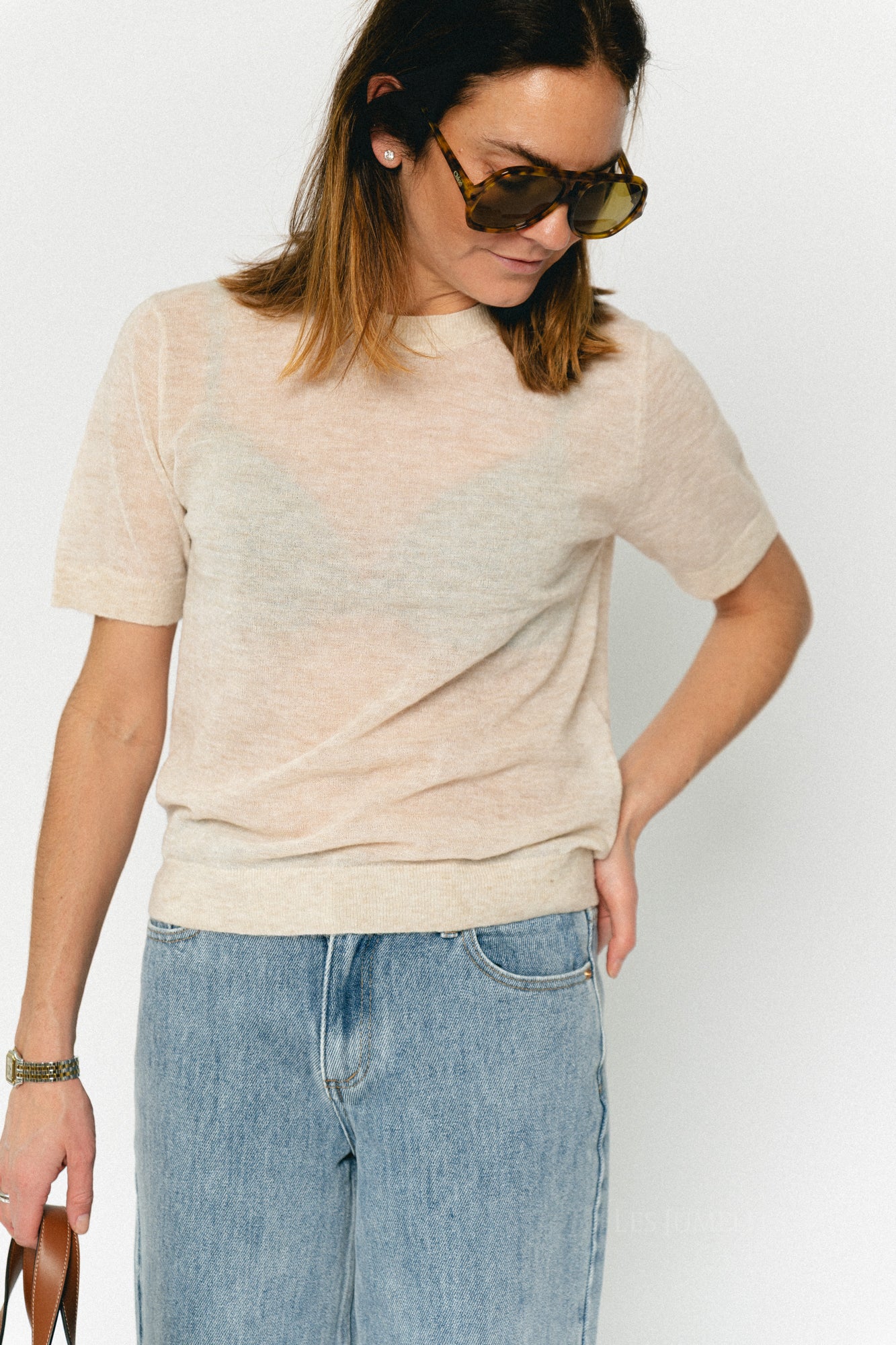 SLFShirley 2/4 knit O-neck birch