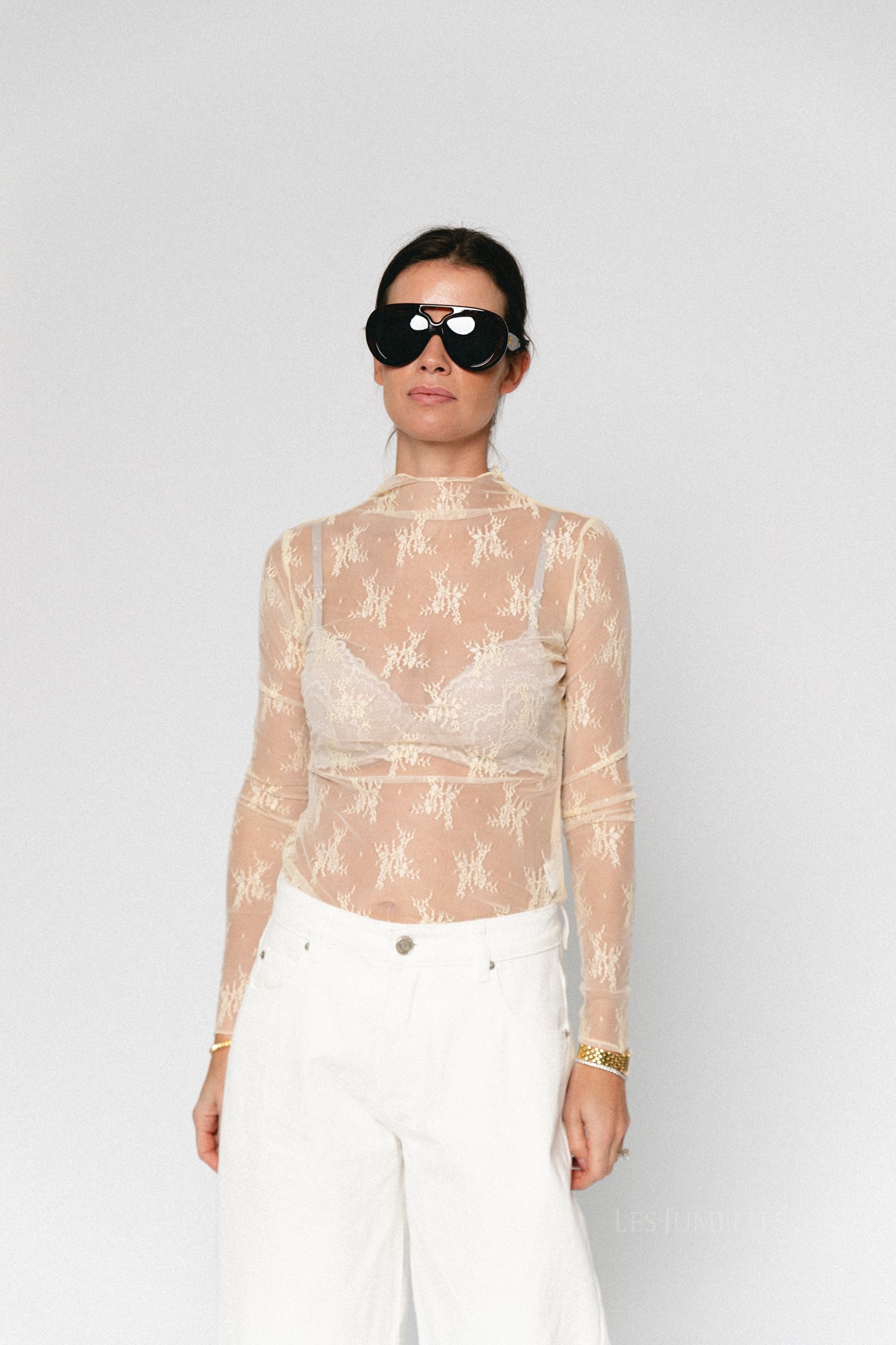 Blaise lace top cream