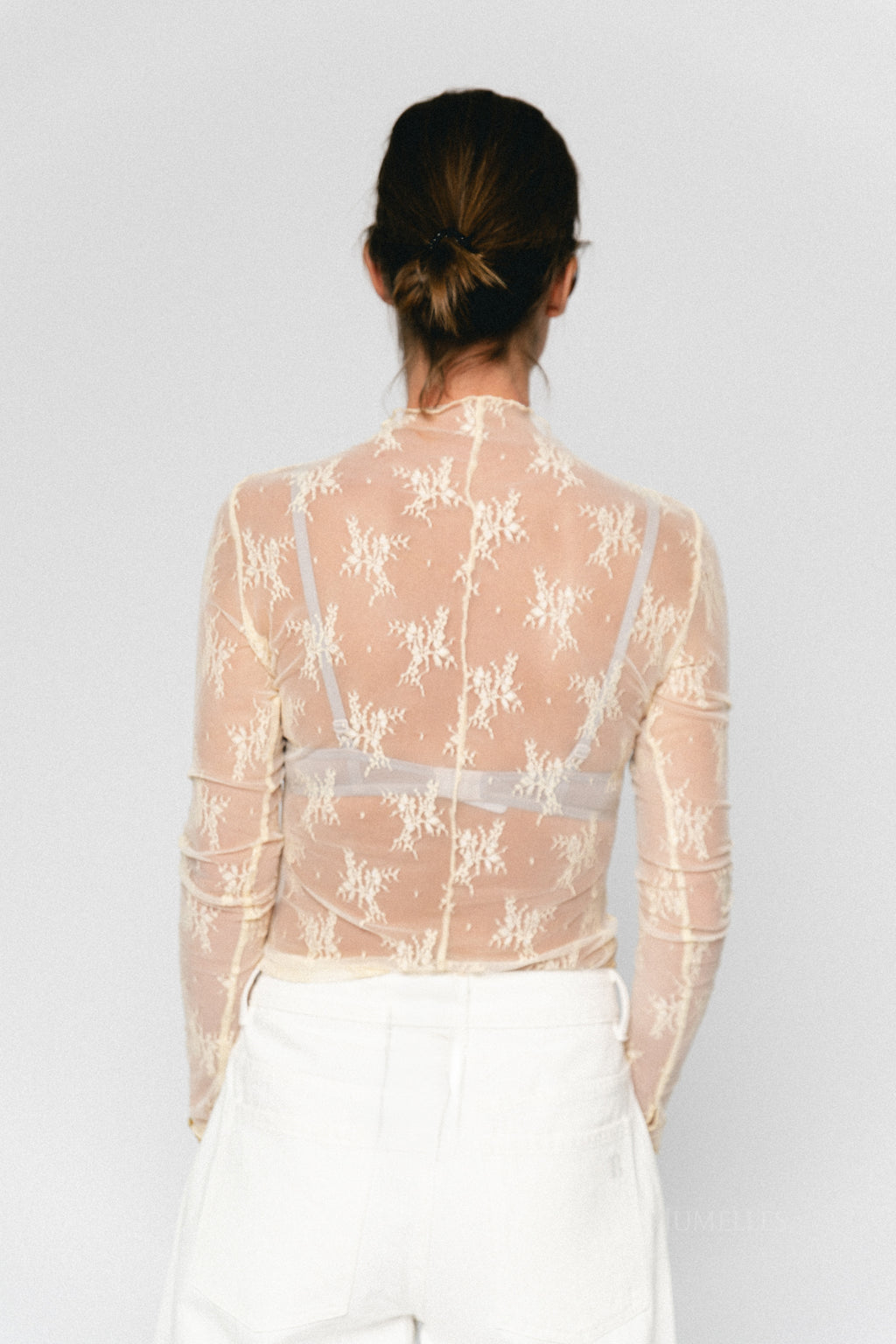 Blaise lace top cream