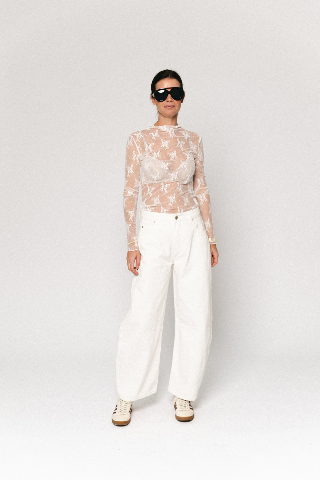 Blaise lace top white