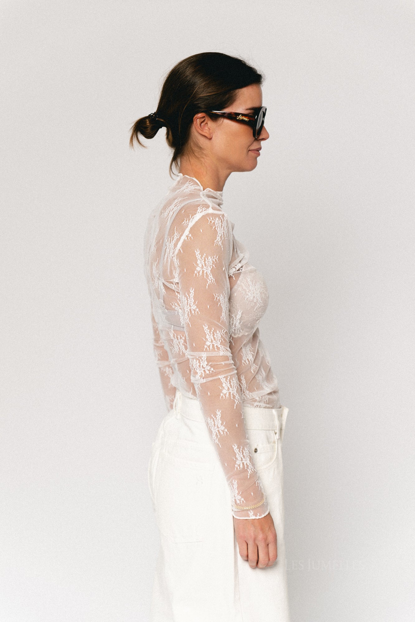 Blaise lace top white