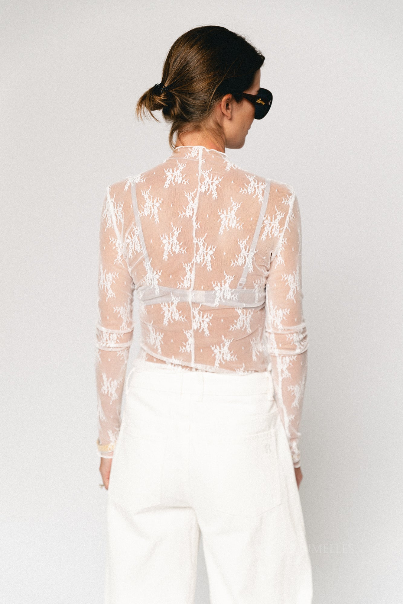 Blaise lace top white