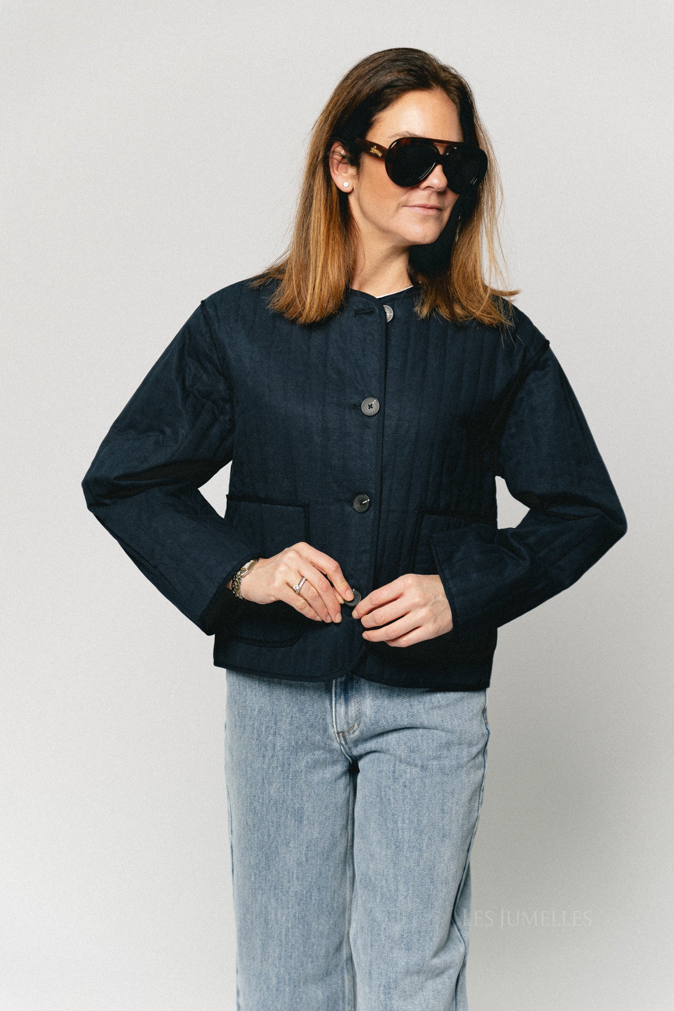SLFMalina quilted jacket dark sapphire