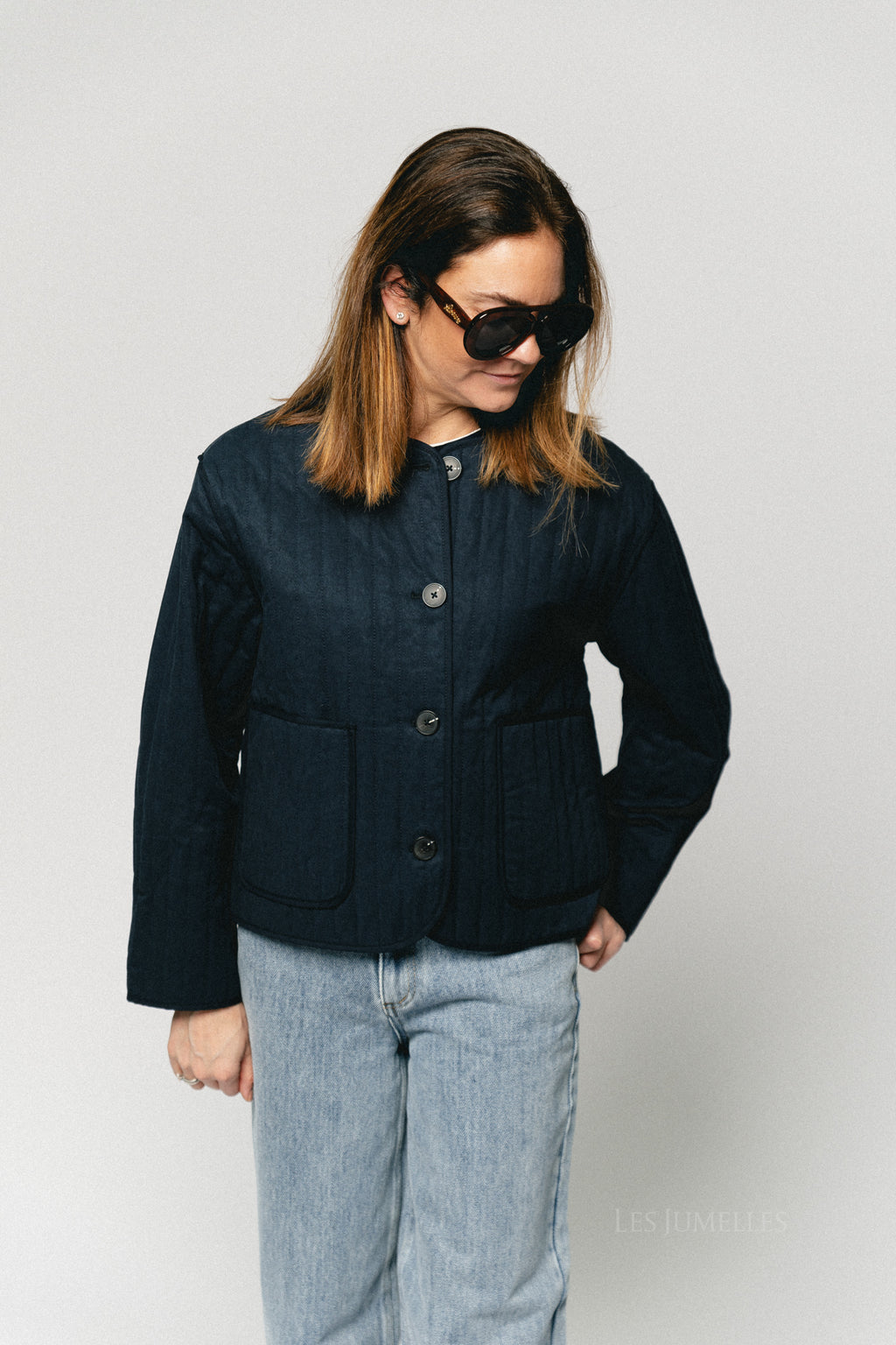 SLFMalina quilted jacket dark sapphire