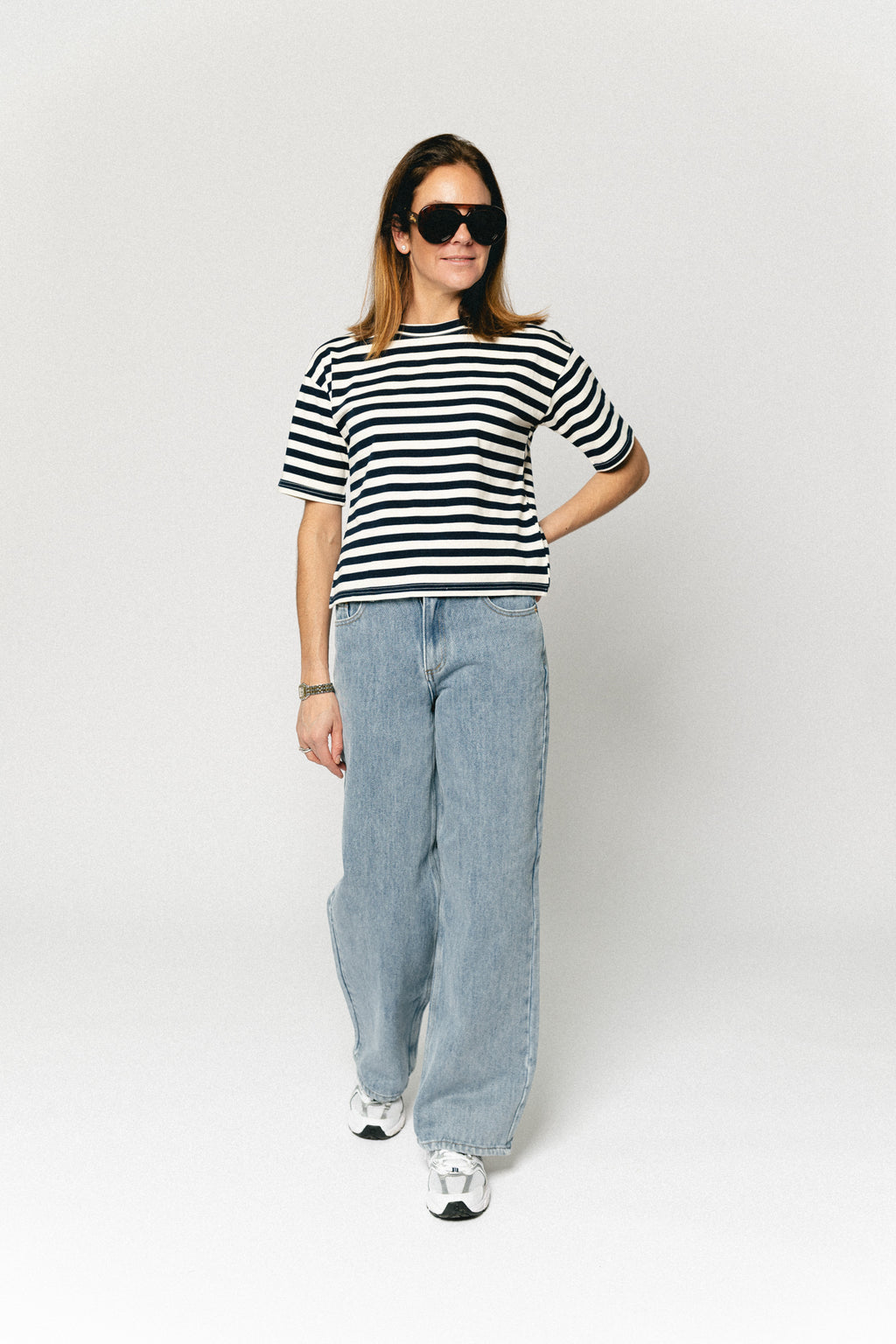 Martilo striped T-shirt navy blue