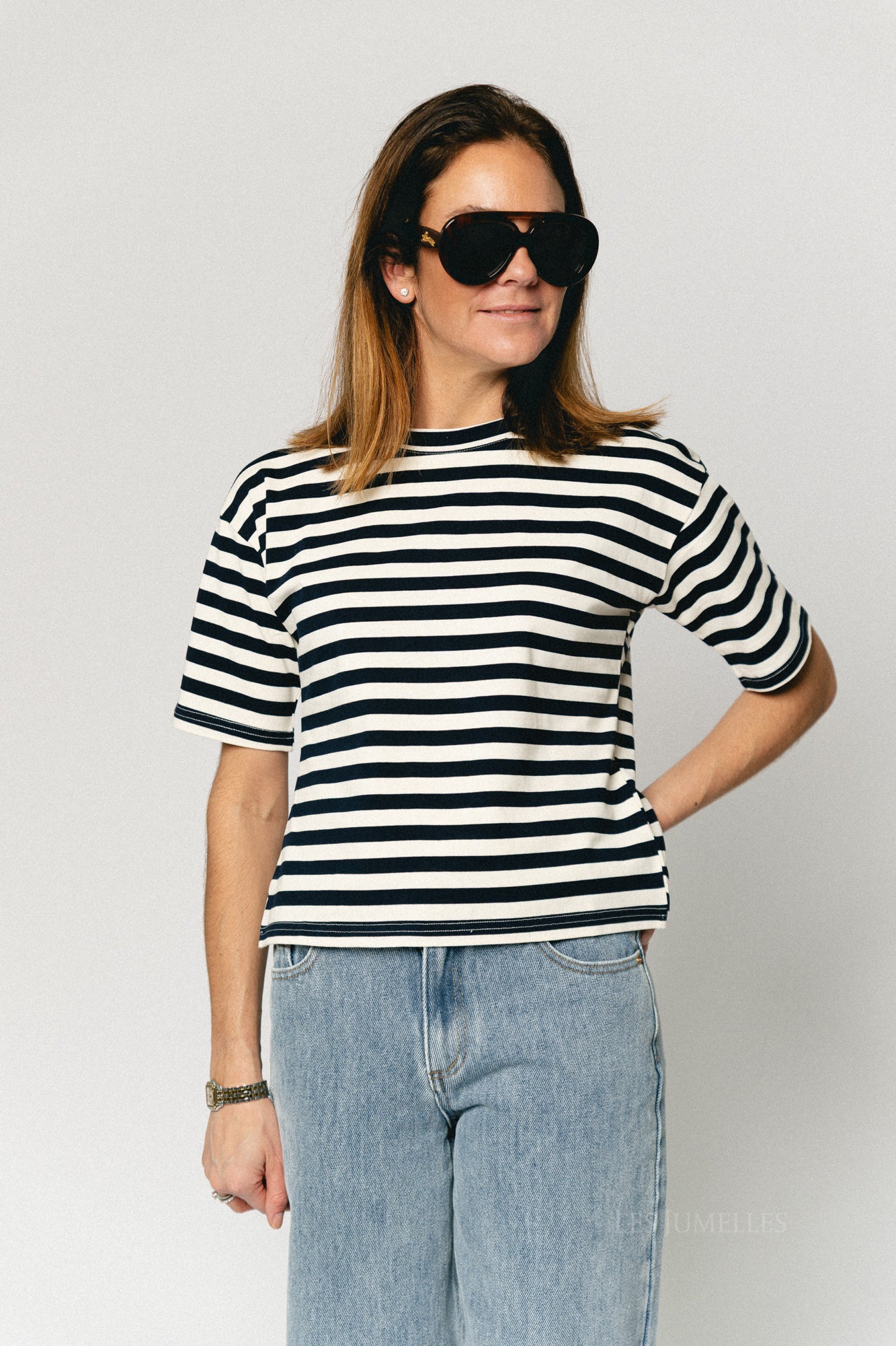 Martilo striped T-shirt navy blue