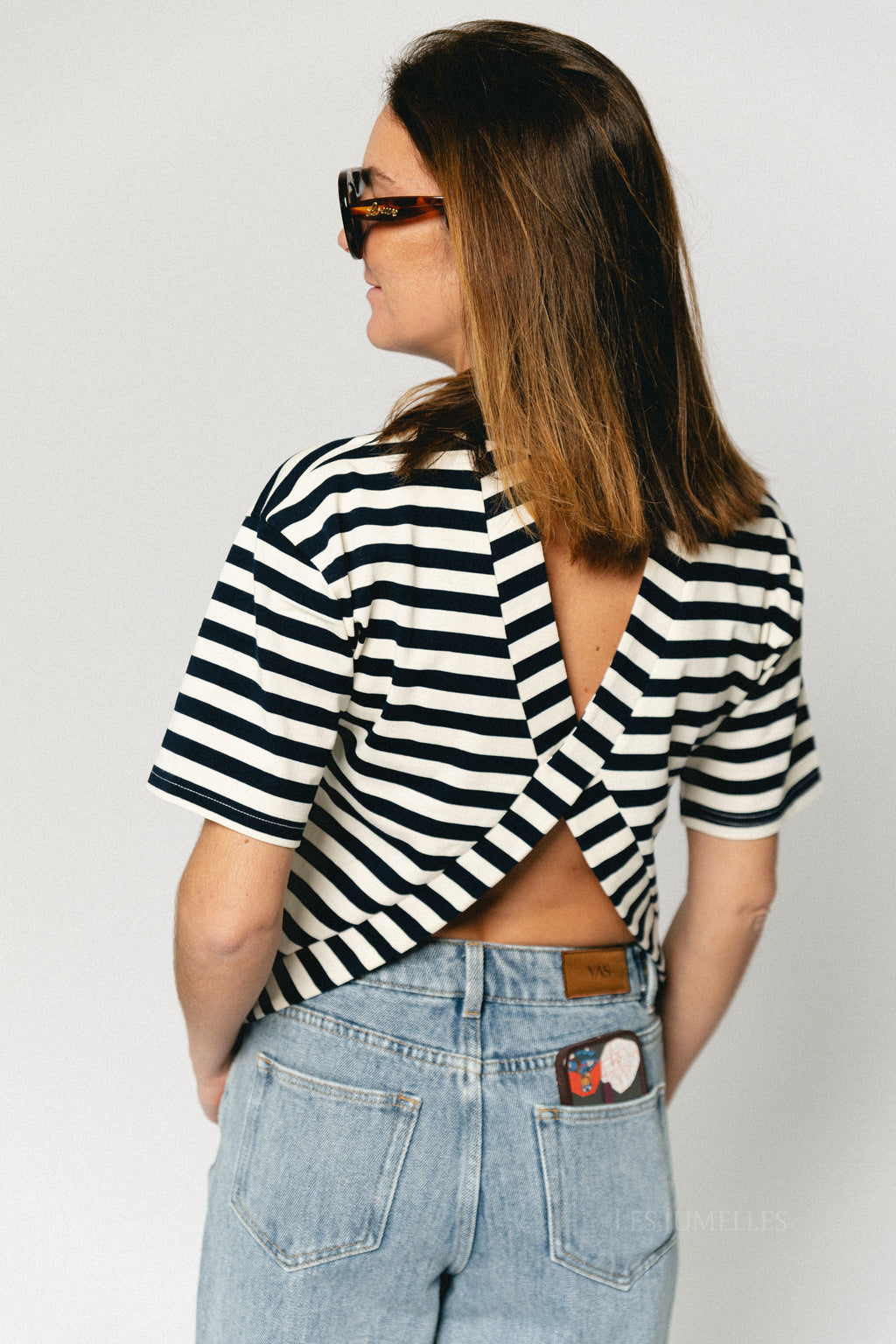 Martilo striped T-shirt navy blue