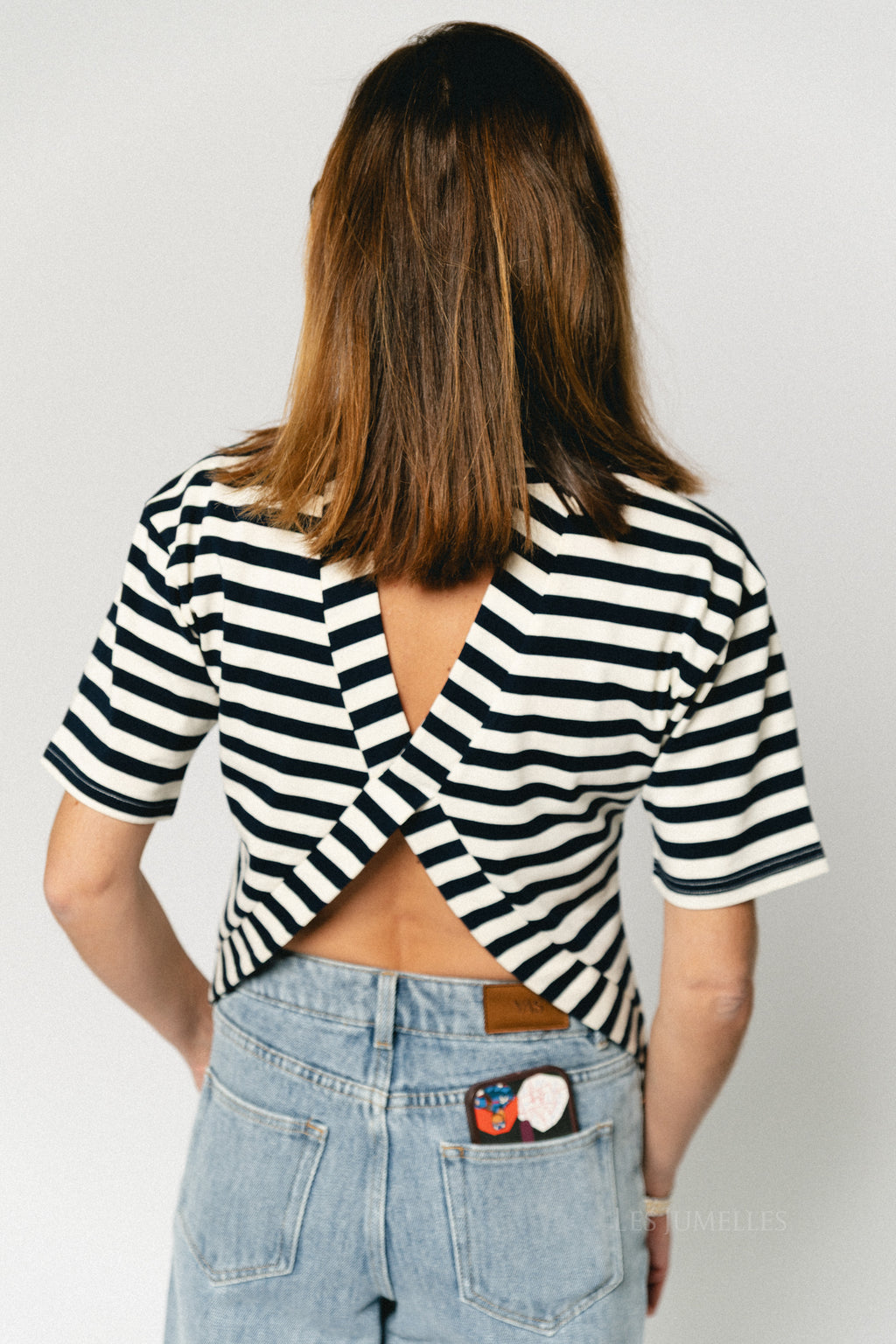 Martilo striped T-shirt navy blue