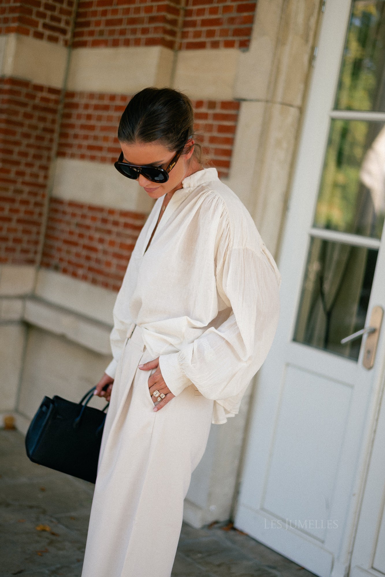 Celine LS blouse ecru
