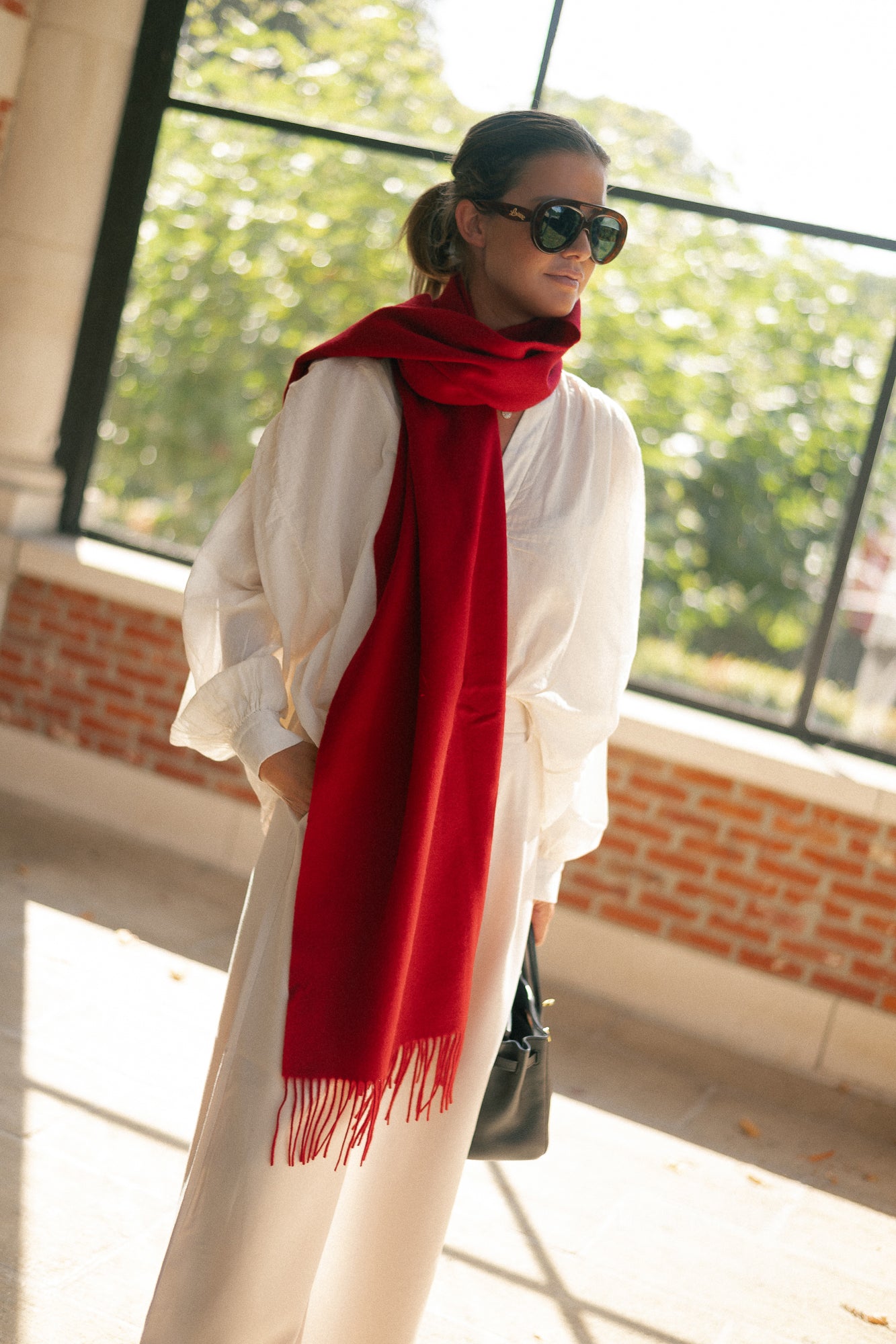 Esma scarf scarlet sage