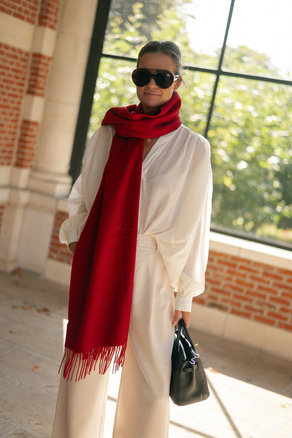 Esma scarf scarlet sage