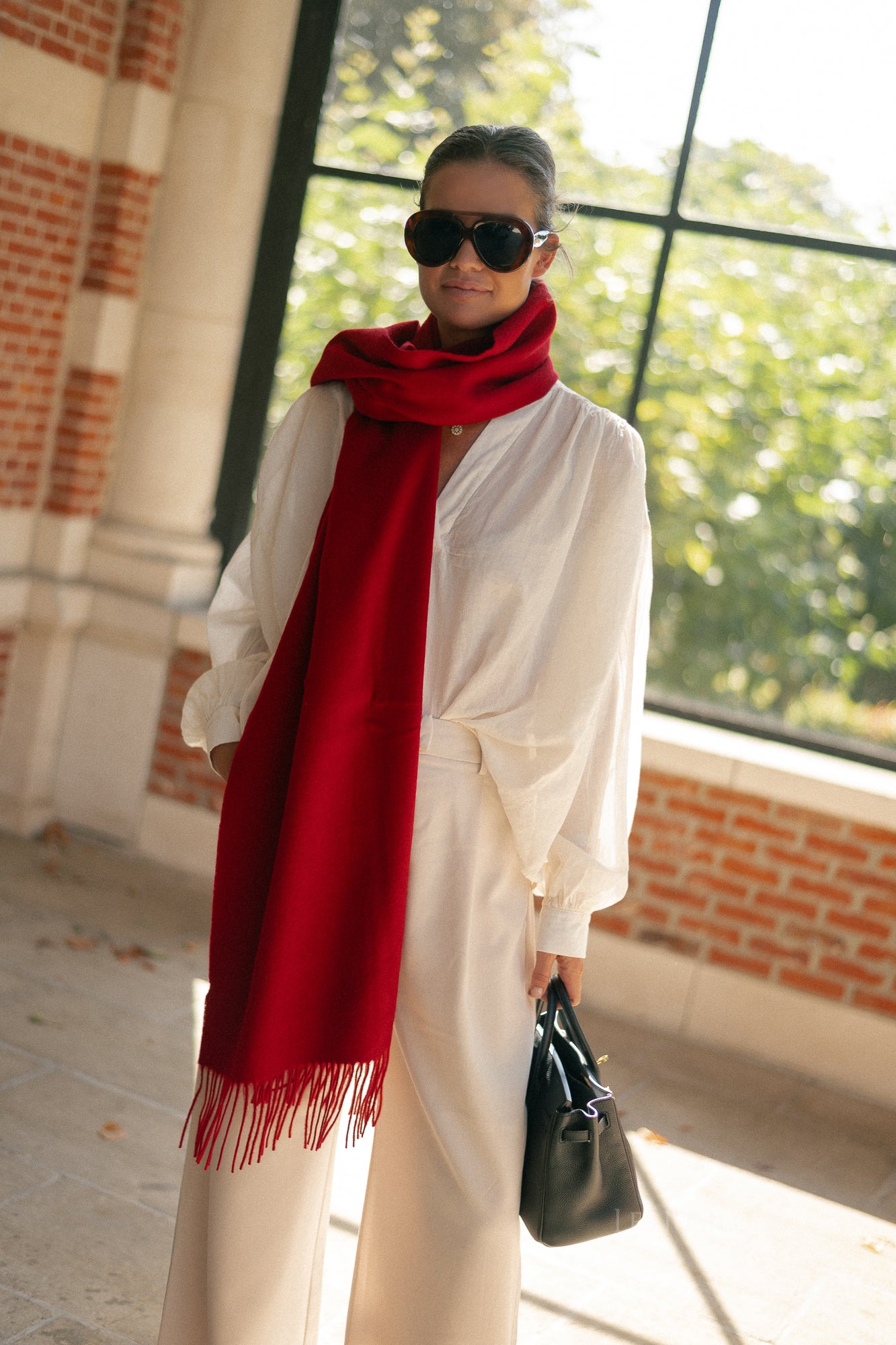 Esma scarf scarlet sage