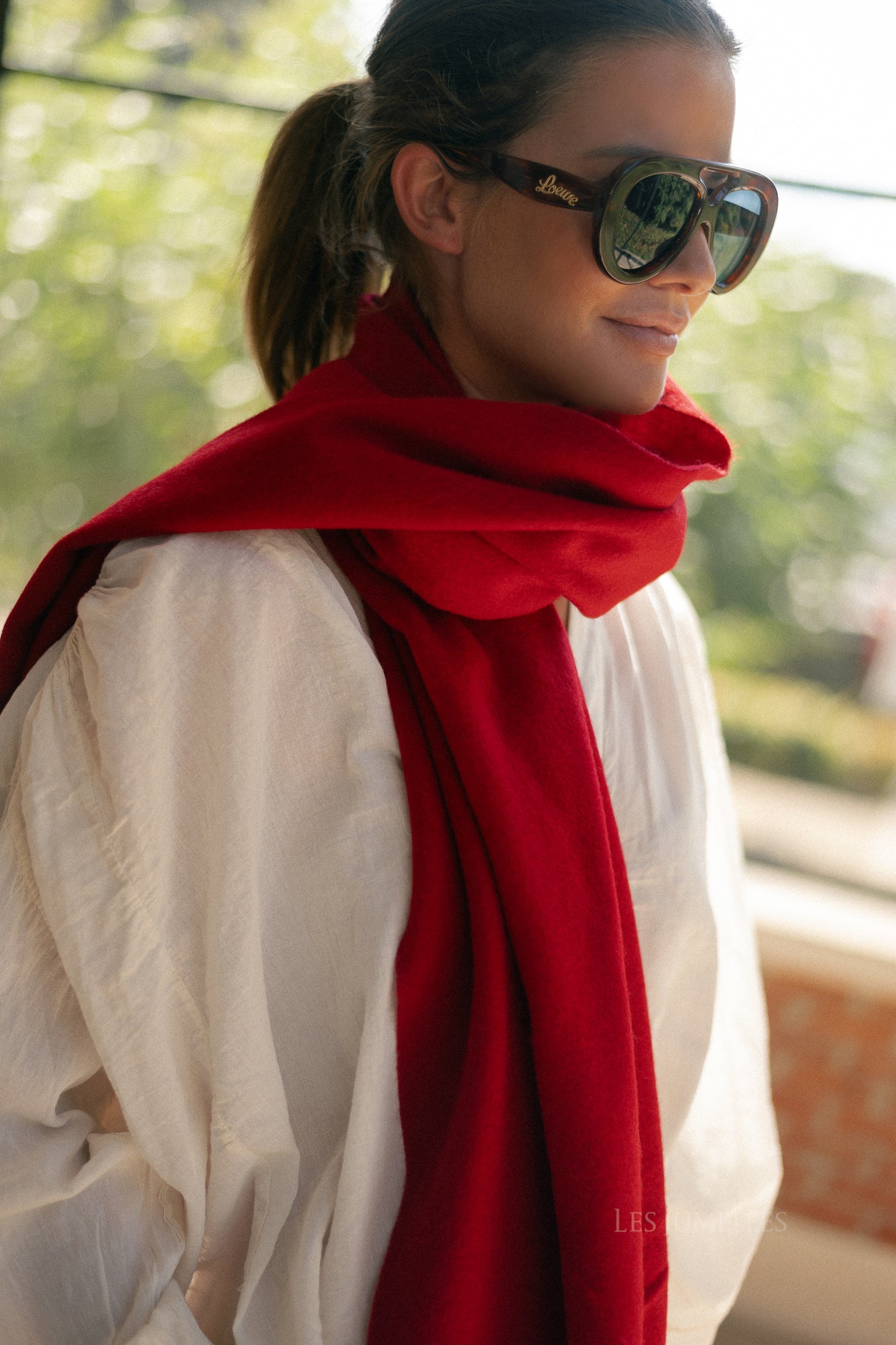 Esma scarf scarlet sage