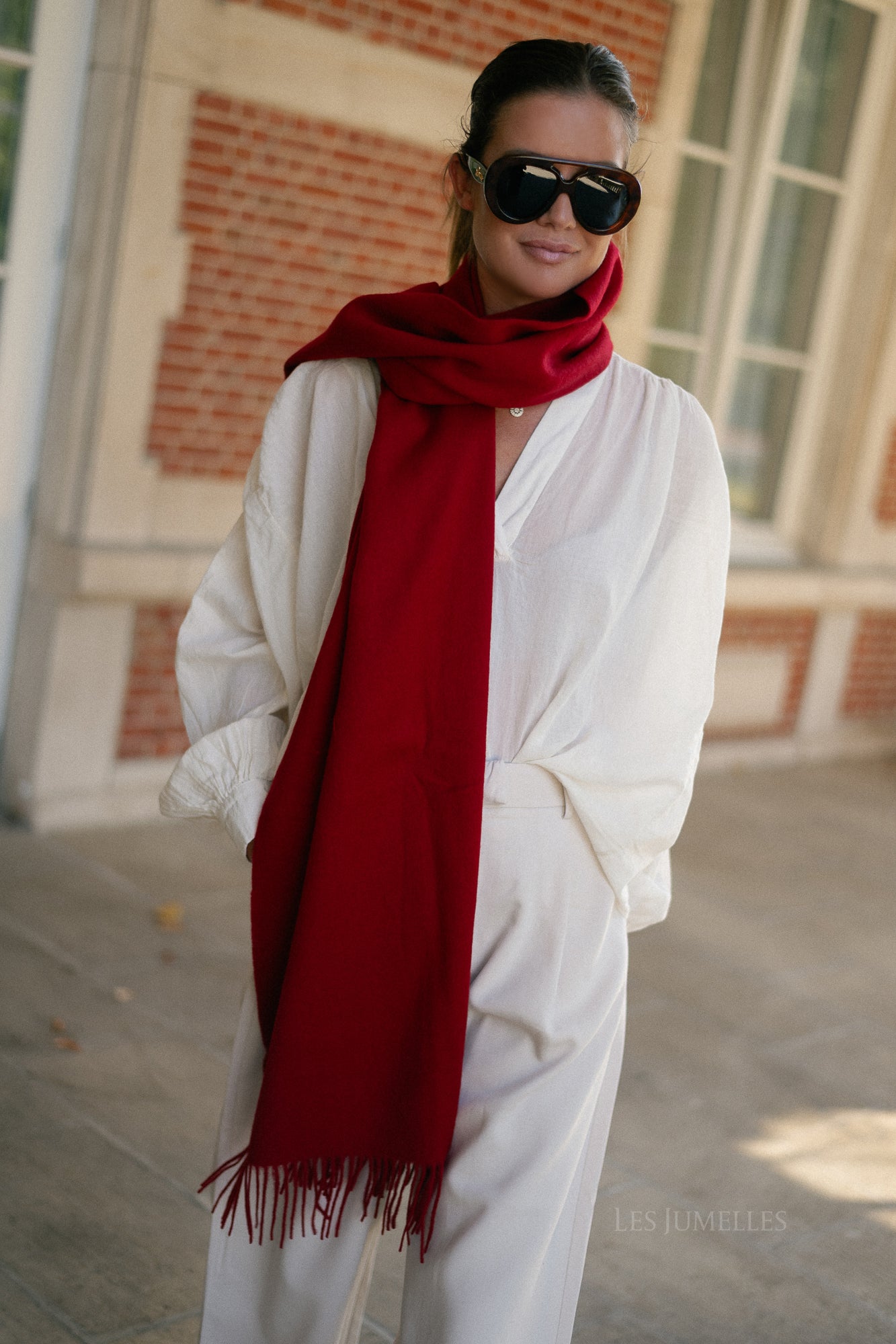 Esma scarf scarlet sage