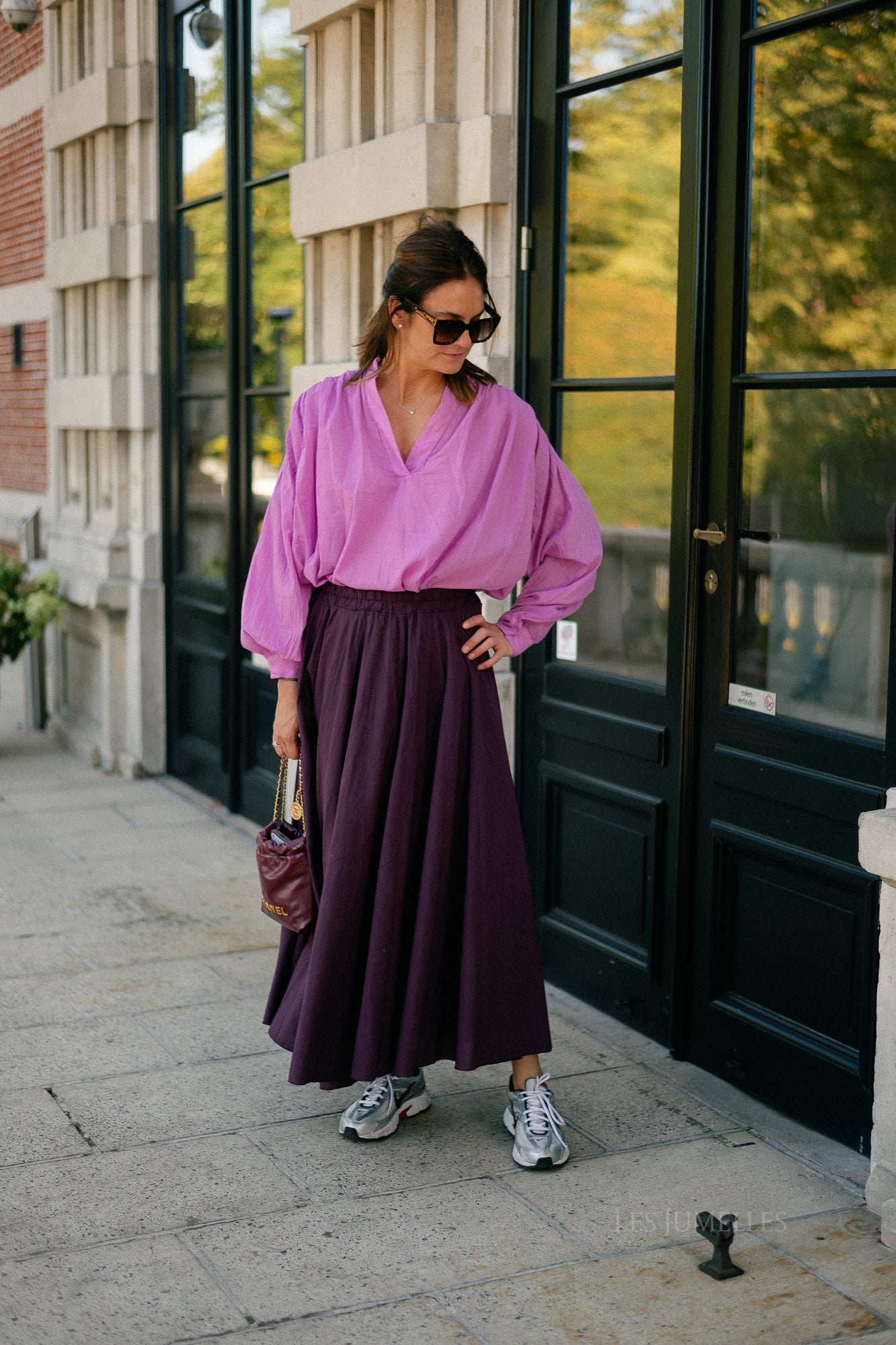 Isabeau maxi skirt aubergine