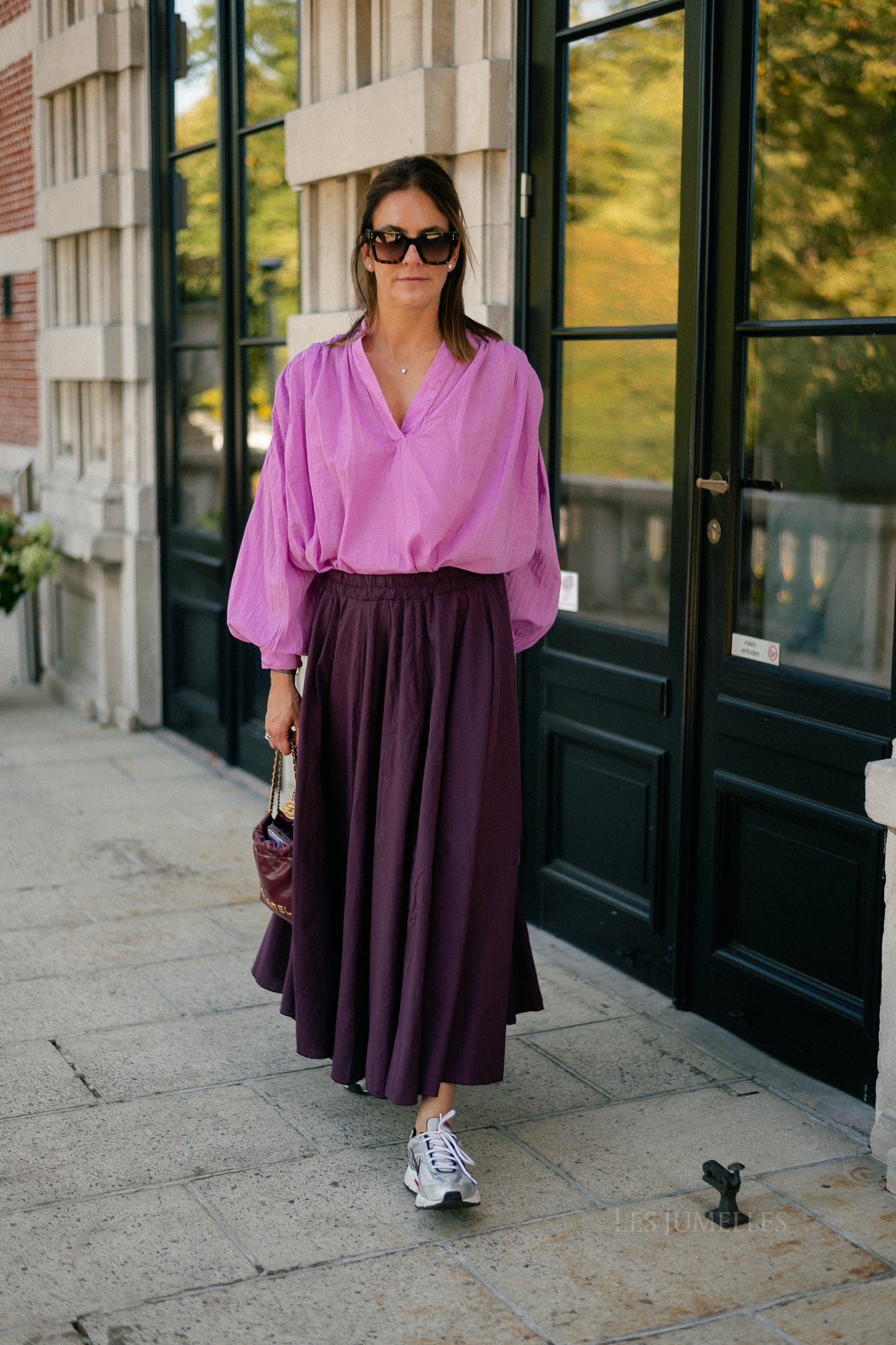 Isabeau maxi skirt aubergine