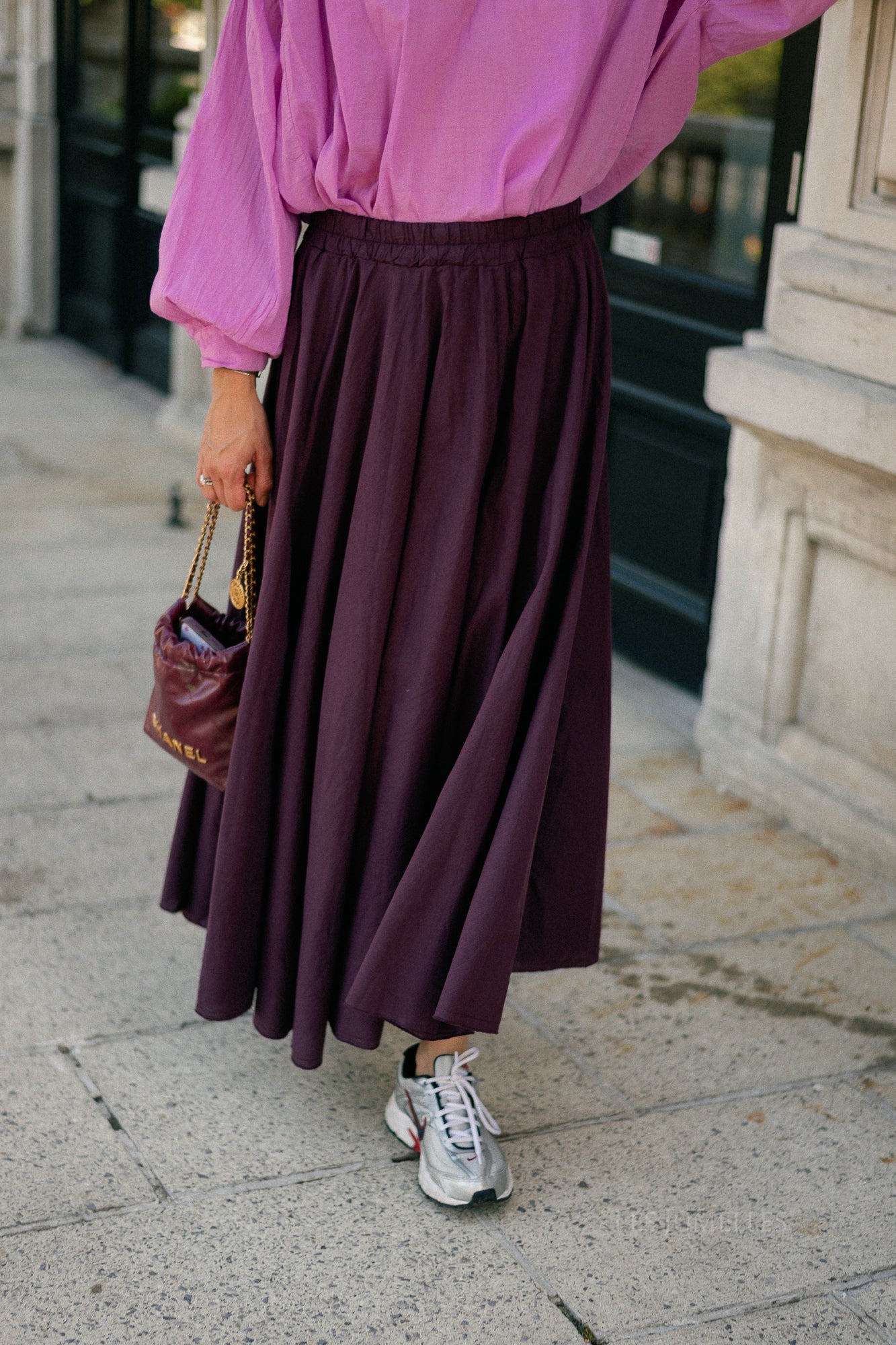 Isabeau maxi skirt aubergine