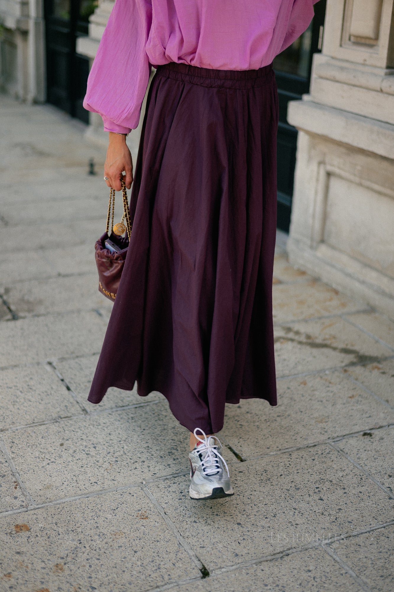 Isabeau maxi skirt aubergine