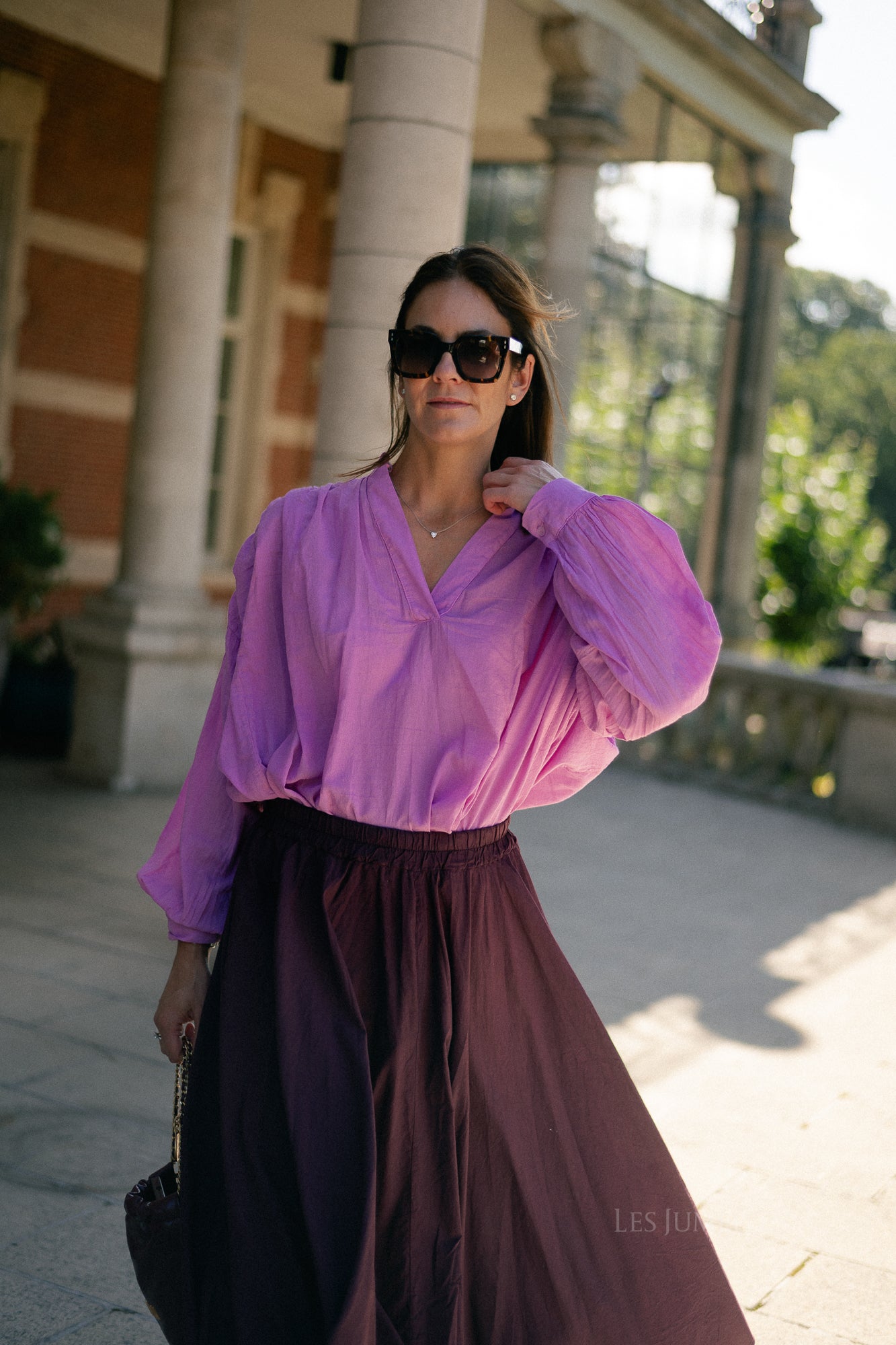 Isabeau maxi skirt aubergine