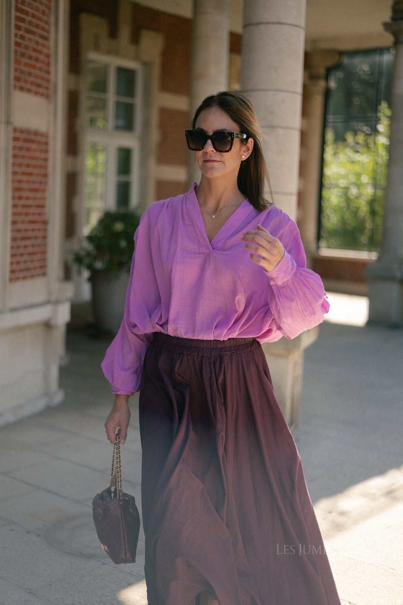 Isabeau maxi skirt aubergine
