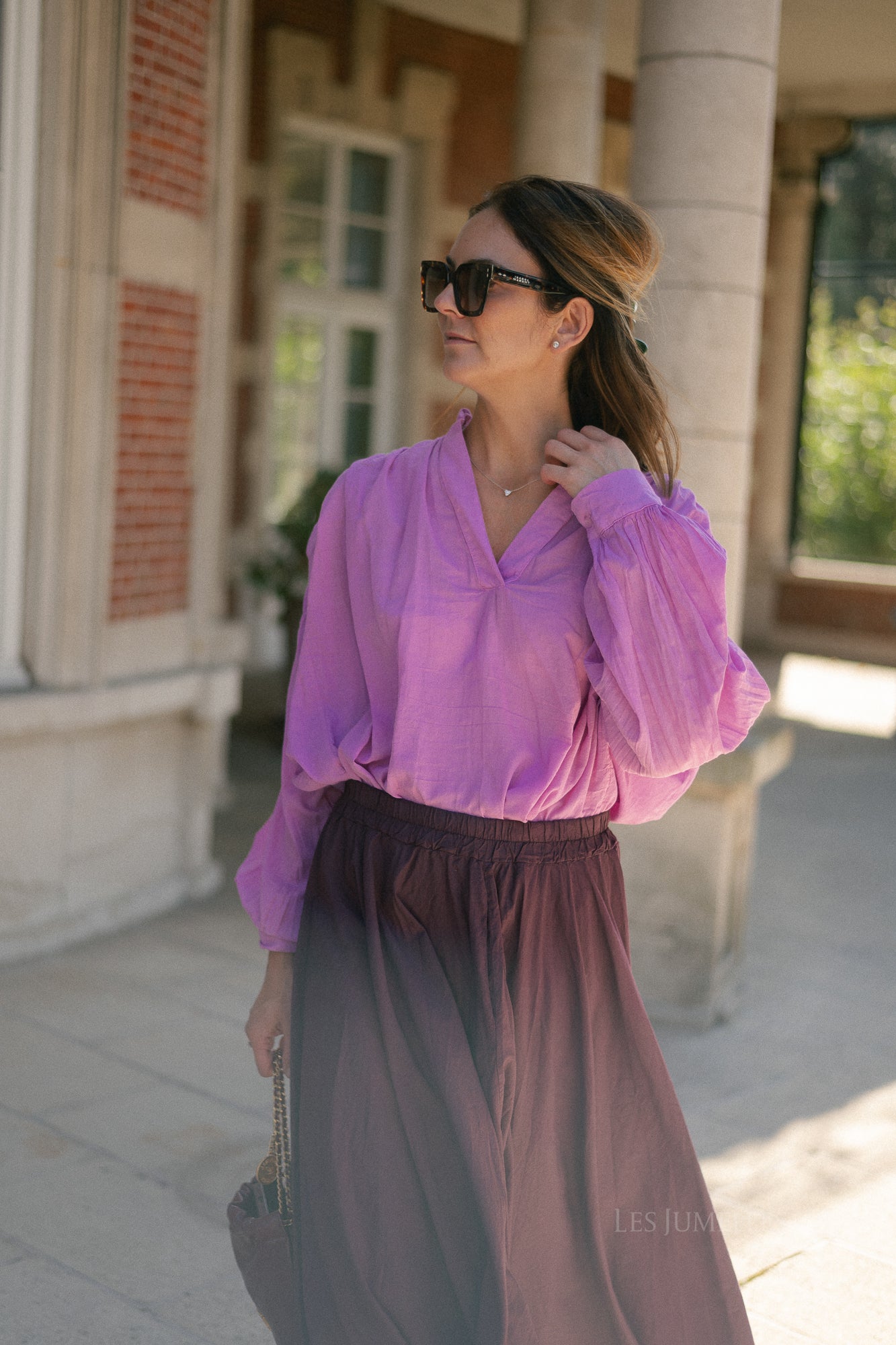 Isabeau maxi skirt aubergine