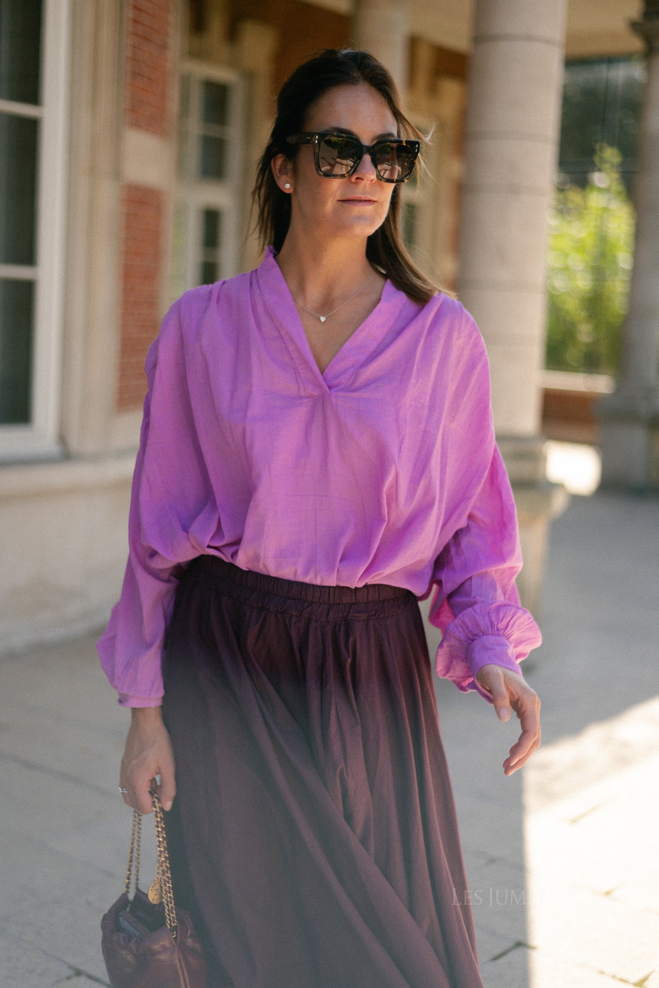 Isabeau maxi skirt aubergine