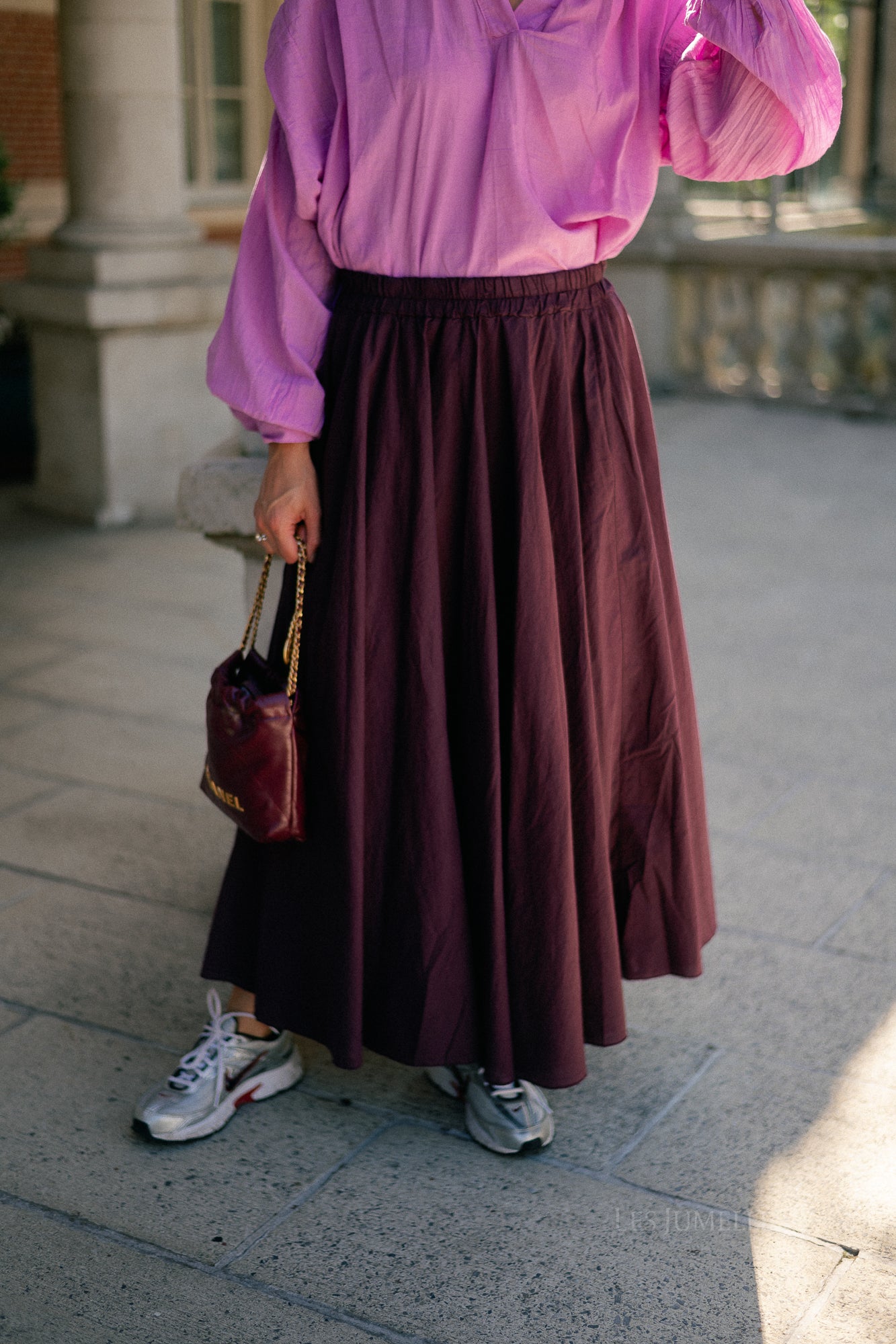Isabeau maxi skirt aubergine