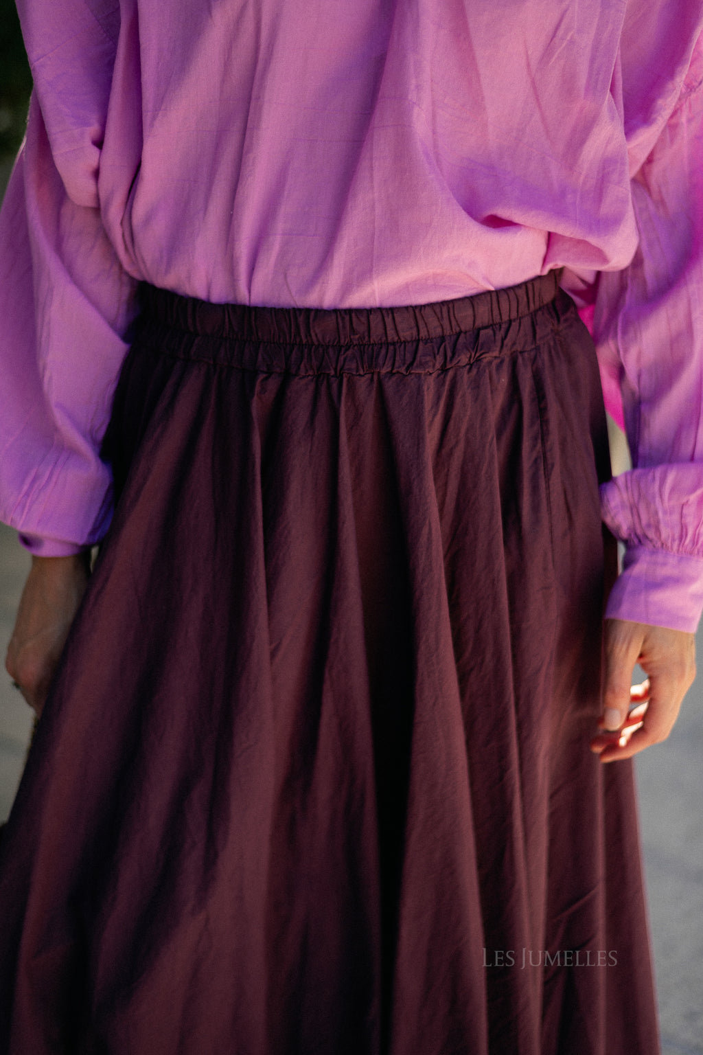 Isabeau maxi skirt aubergine