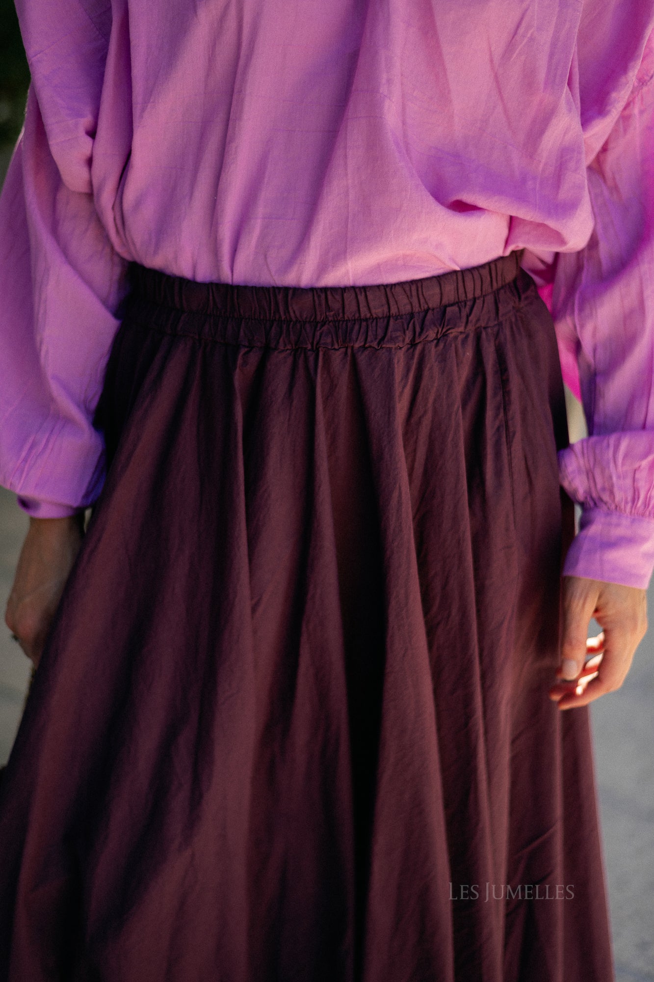 Isabeau maxi skirt aubergine