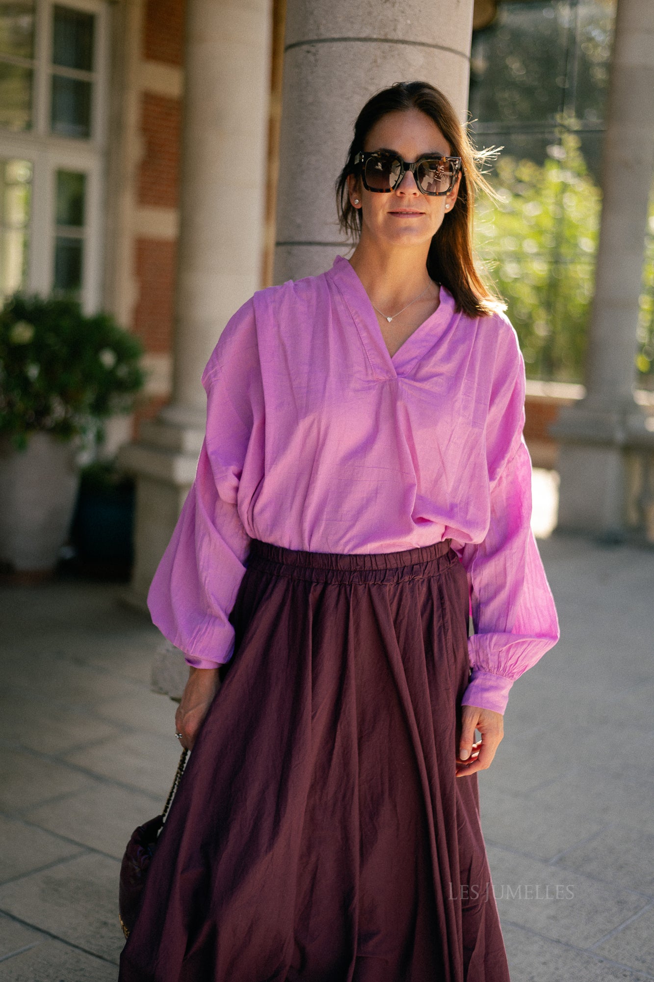 Isabeau maxi skirt aubergine