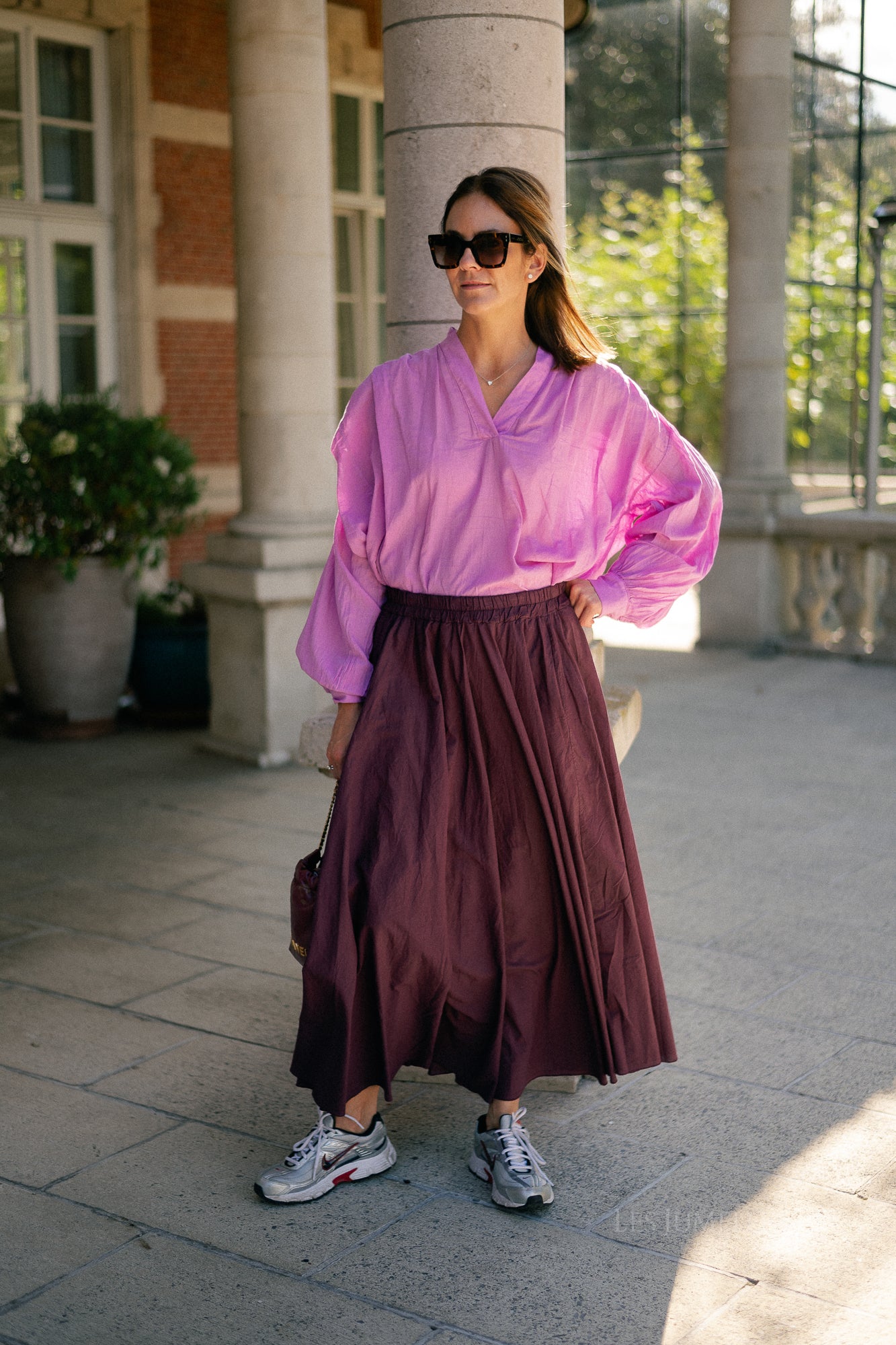 Isabeau maxi skirt aubergine