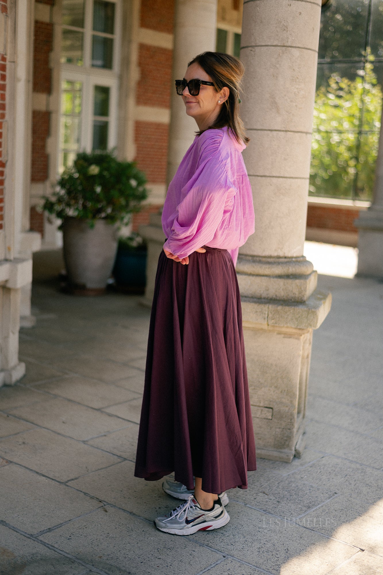 Isabeau maxi skirt aubergine