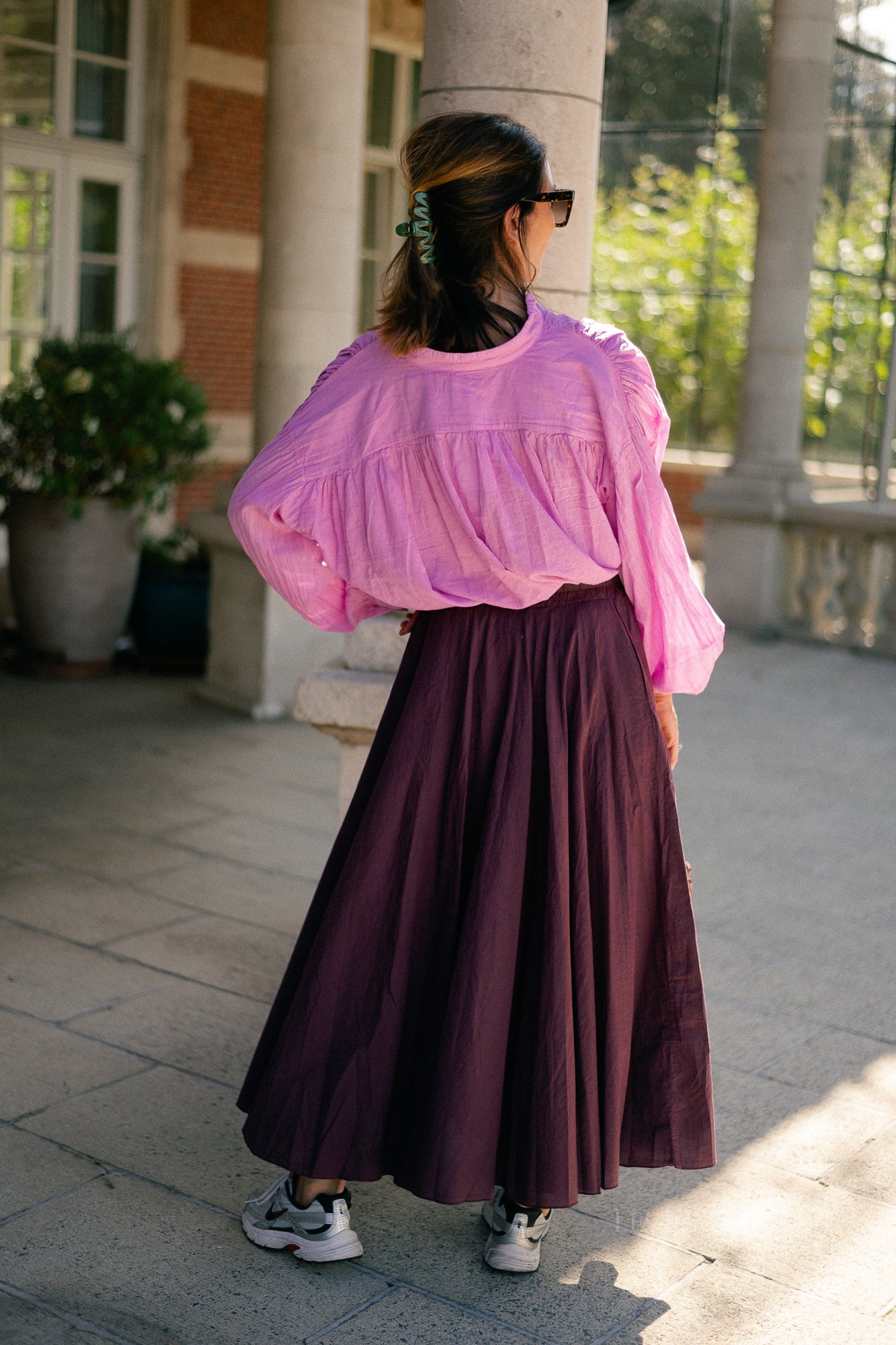 Isabeau maxi skirt aubergine
