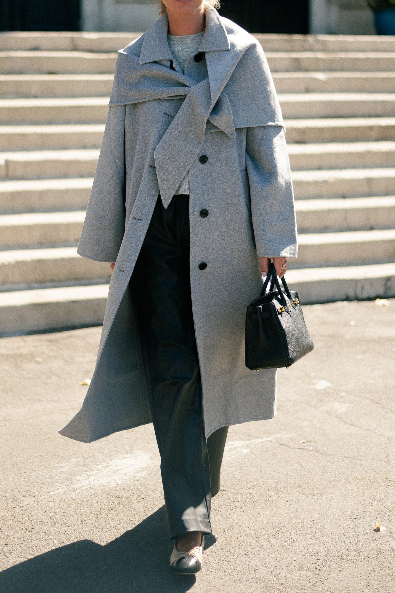 Alea wool coat grey melange