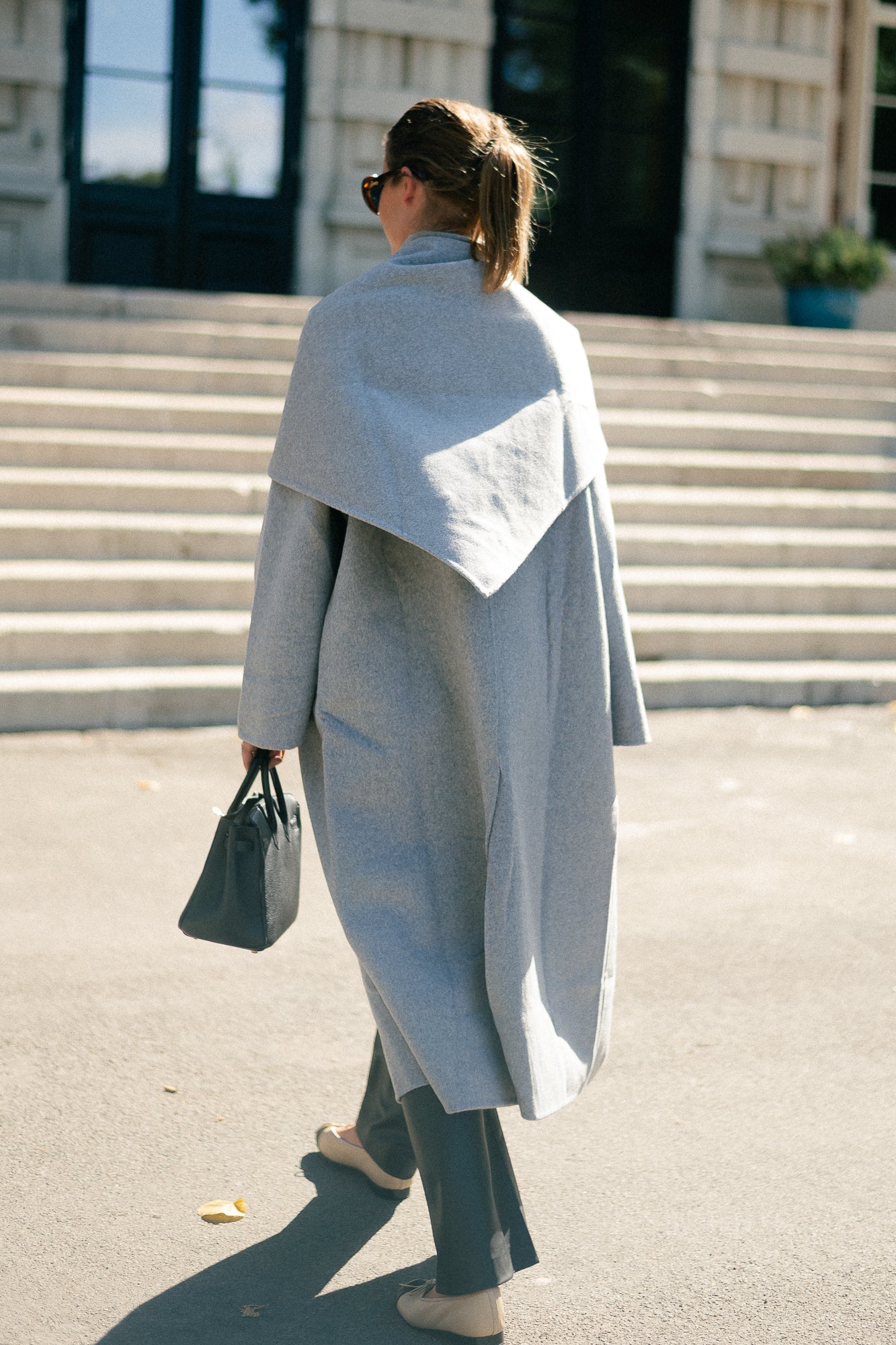 Alea wool coat grey melange
