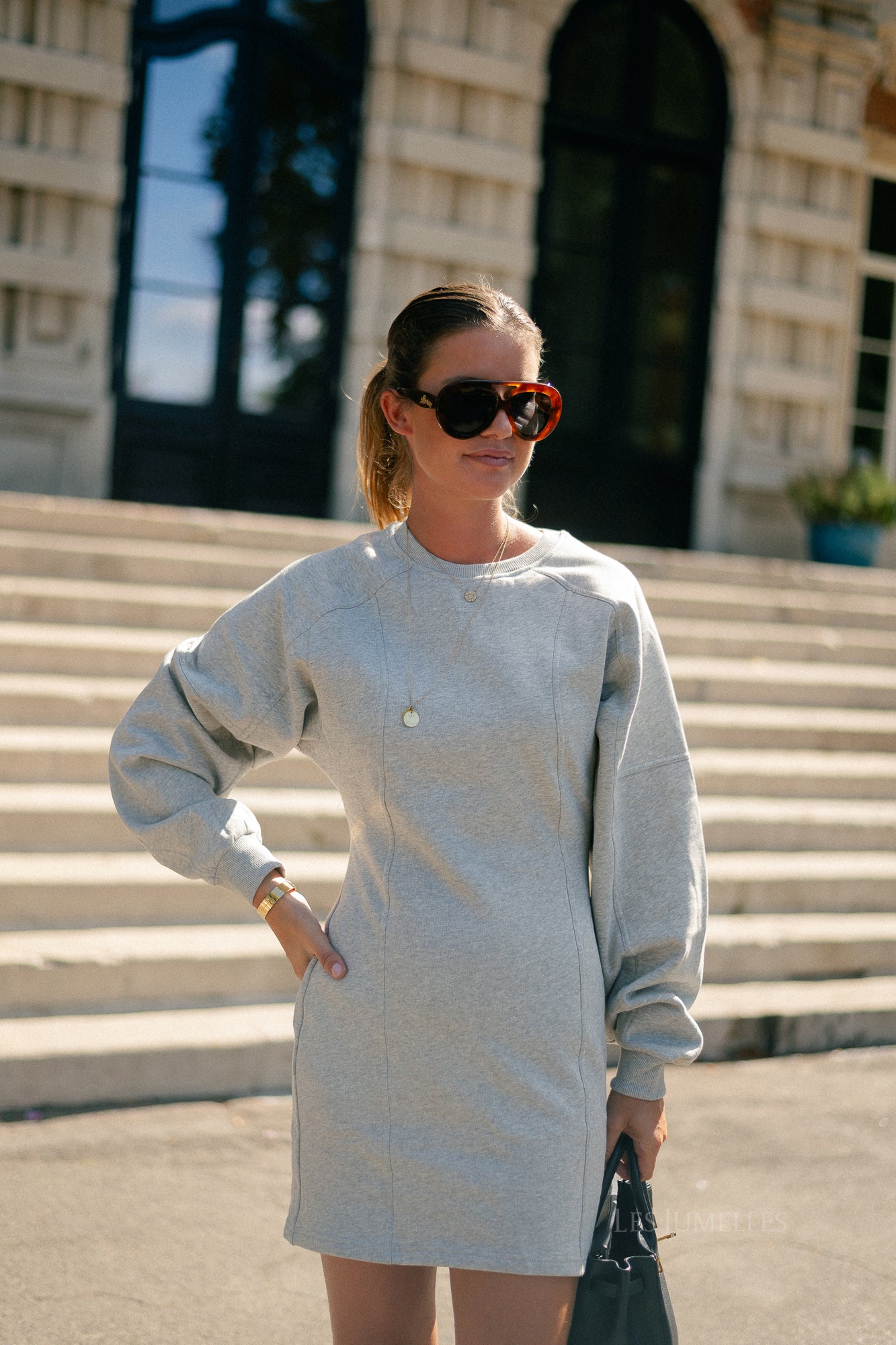 Inaya dress grey melange