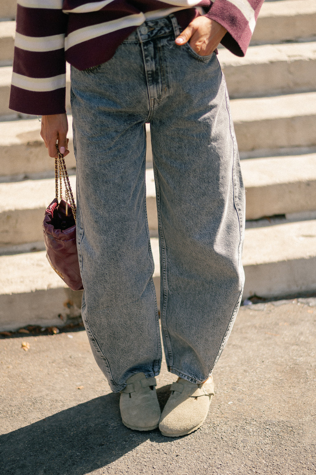 Camilla denim trousers grey washed