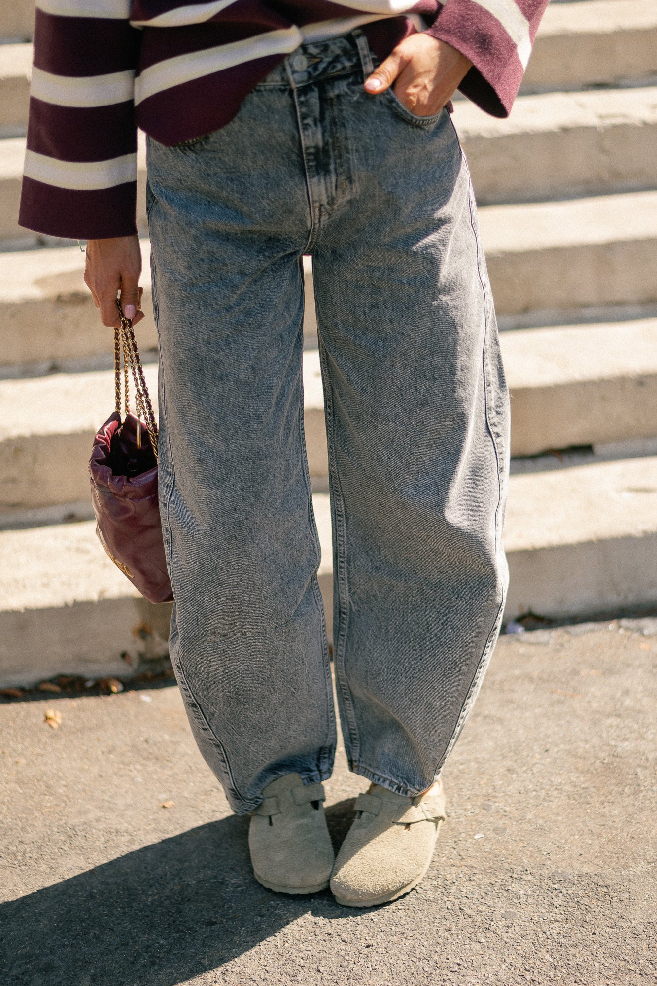 Camilla denim trousers grey washed