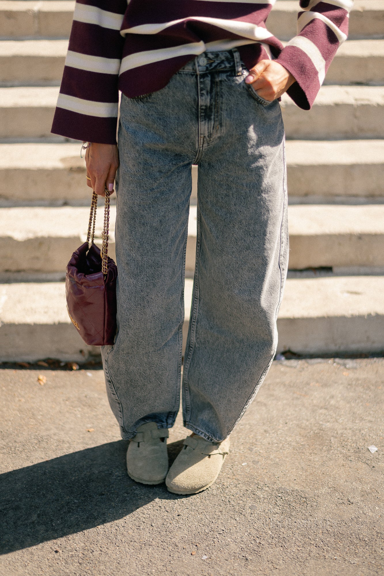 Camilla denim trousers grey washed