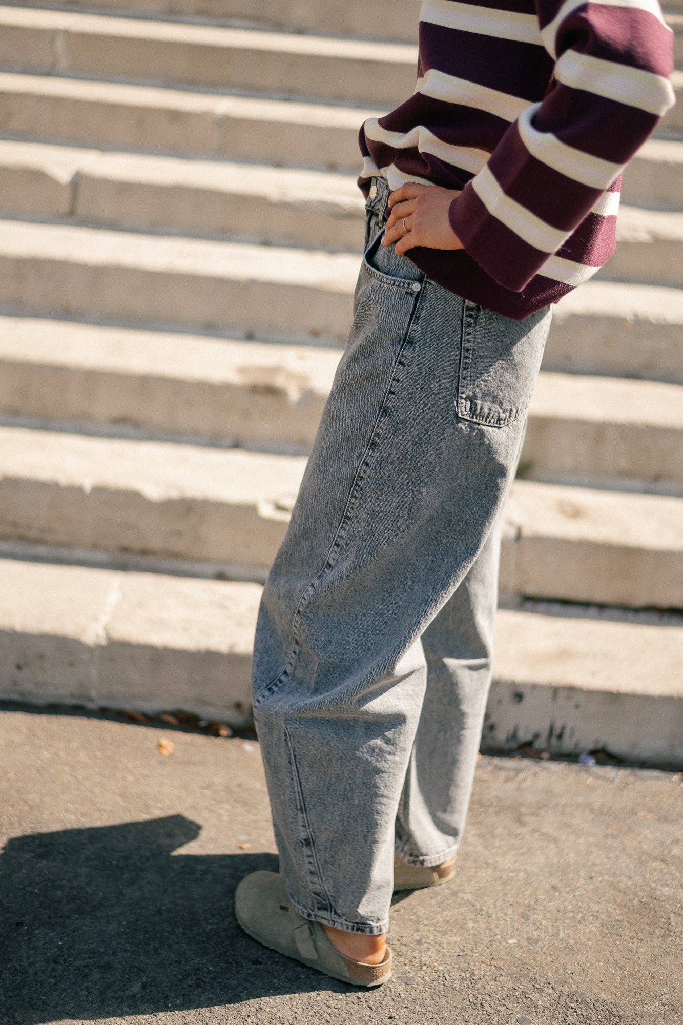 Camilla denim trousers grey washed