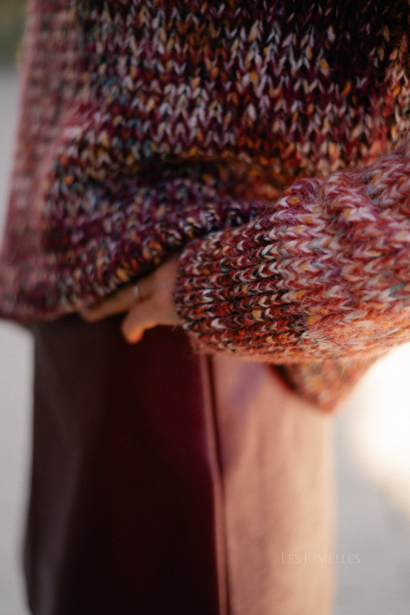 VIChea boatneck LS knit top fig/ multi color