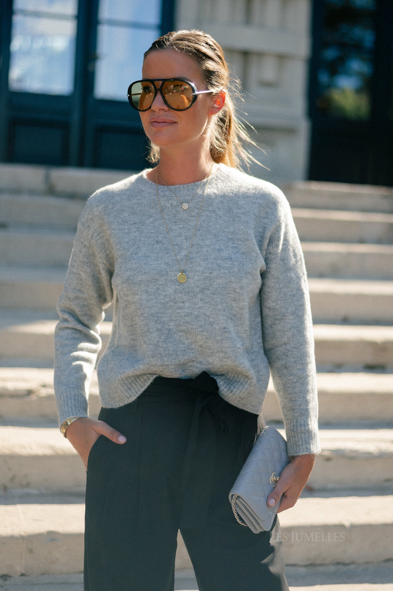 Plamedi jumper grey melange