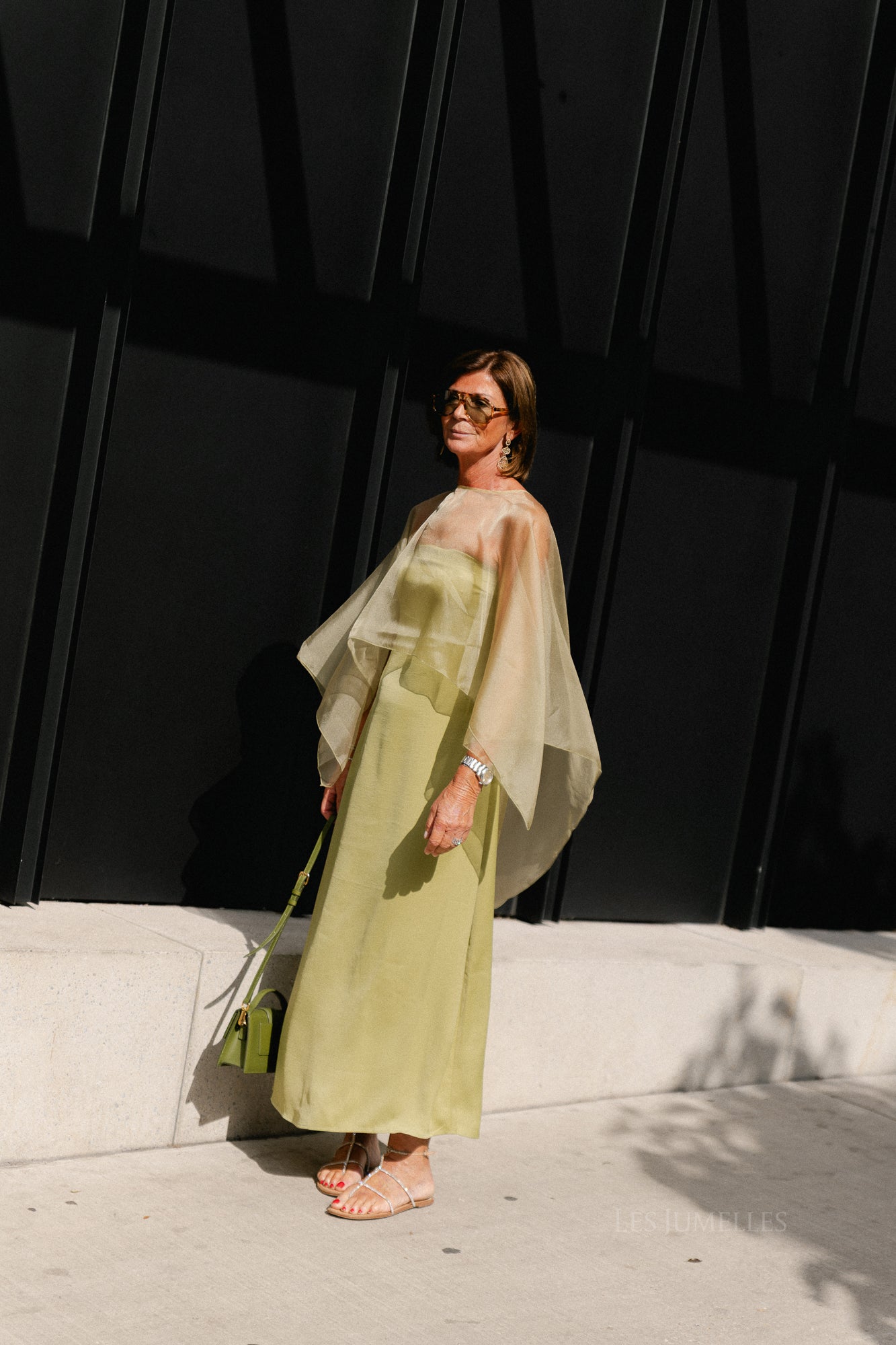 YASVima bandeau maxi dress - show moss
