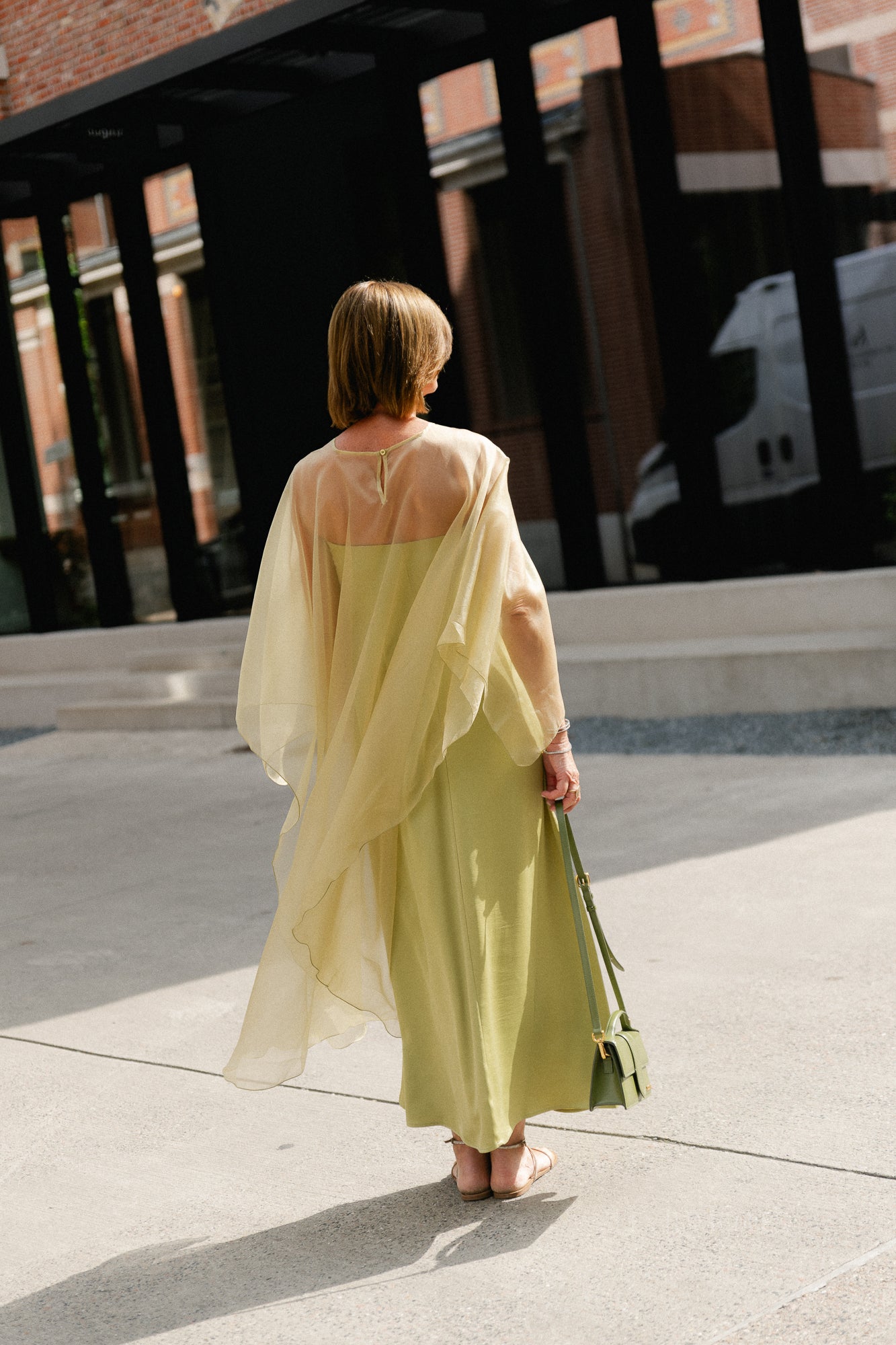 YASVima bandeau maxi dress - show moss