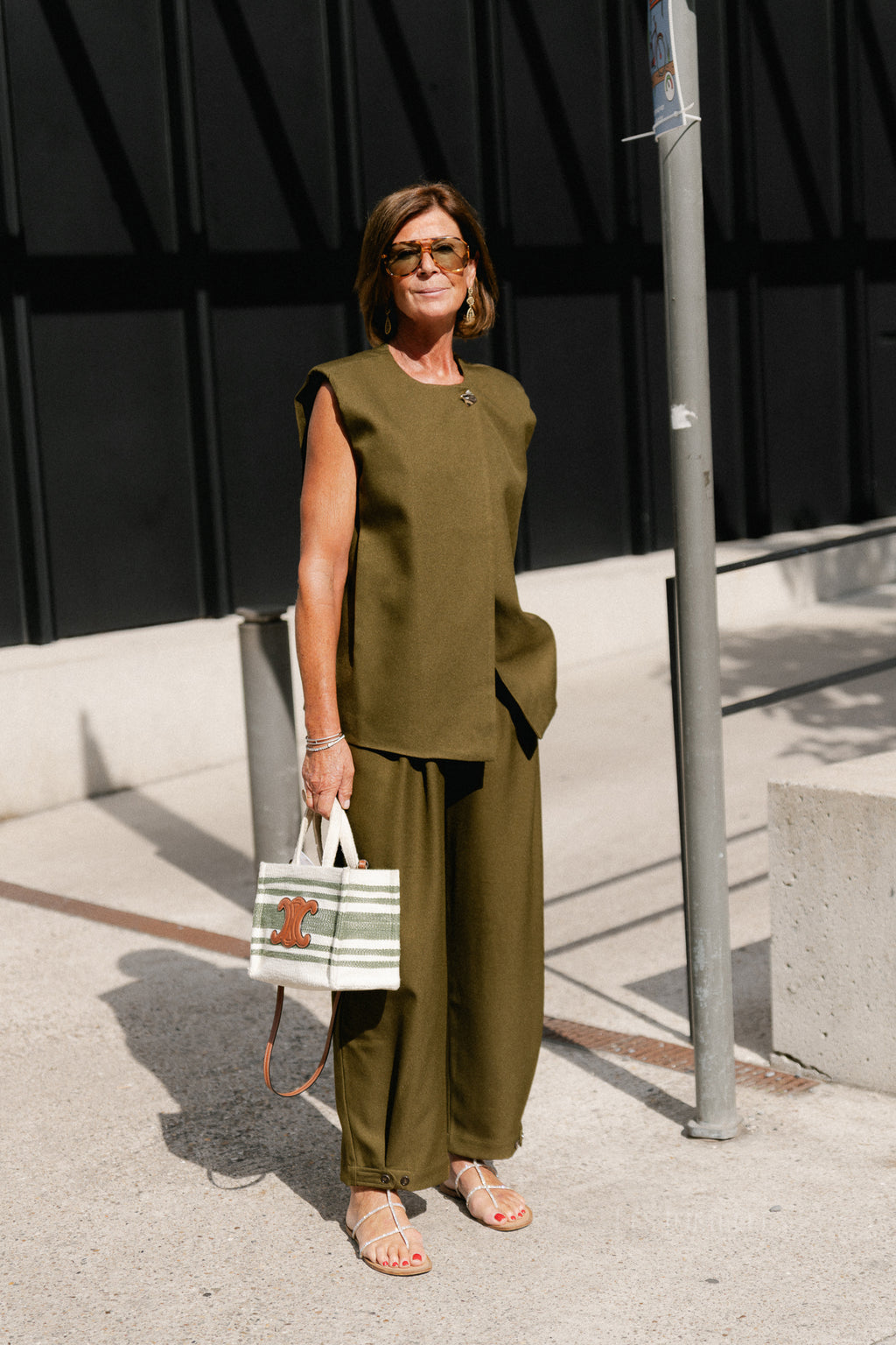 YASColera waistcoat dark olive