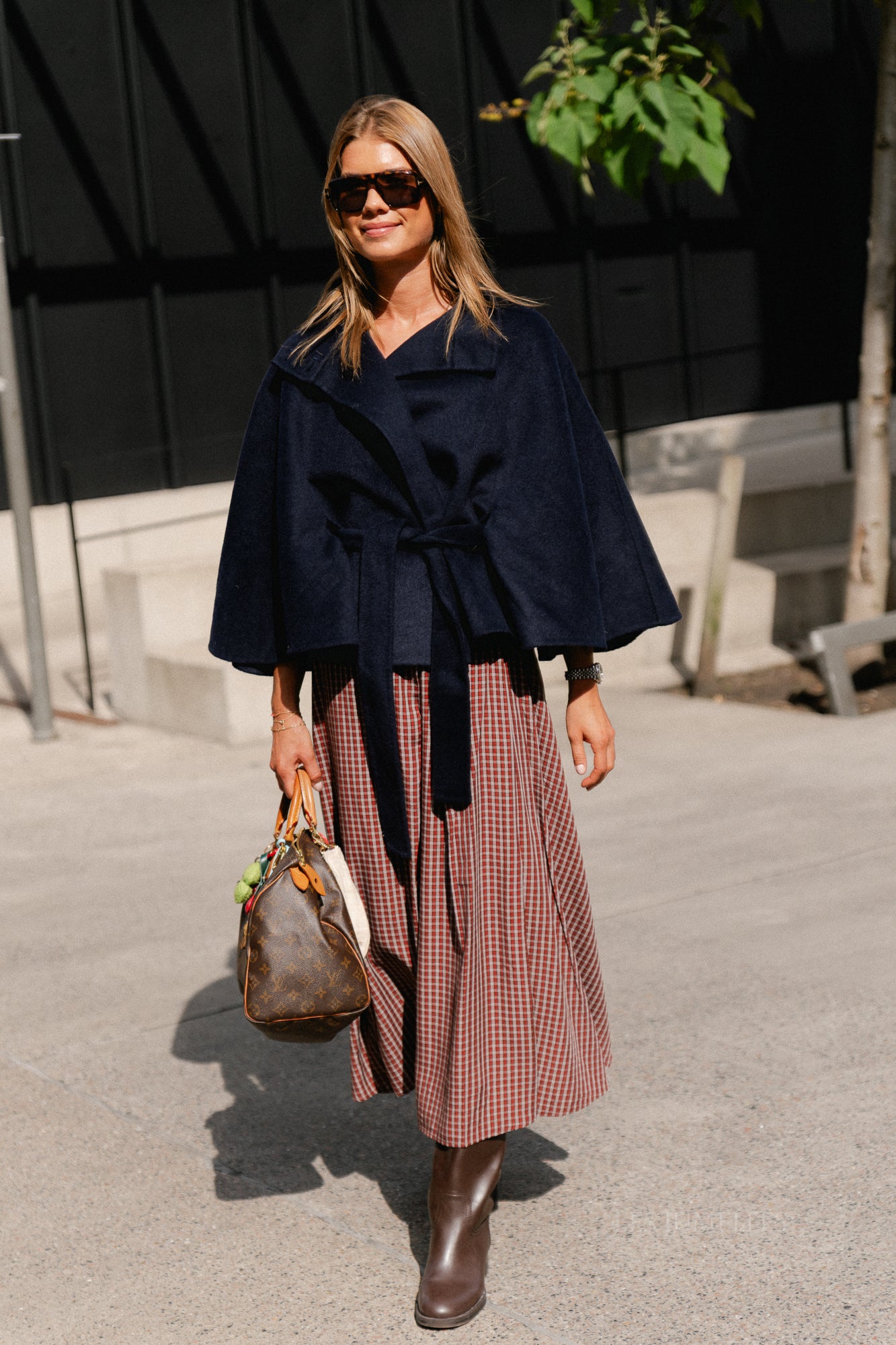 Roha skirt red check