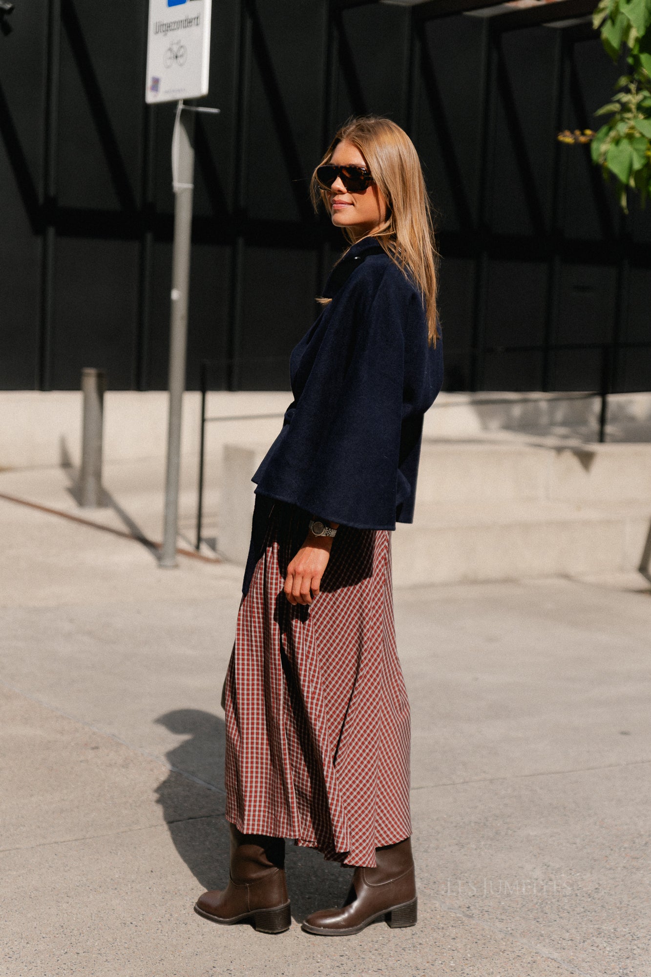 Roha skirt red check