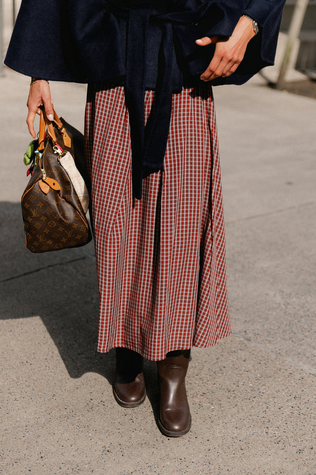 Roha skirt red check